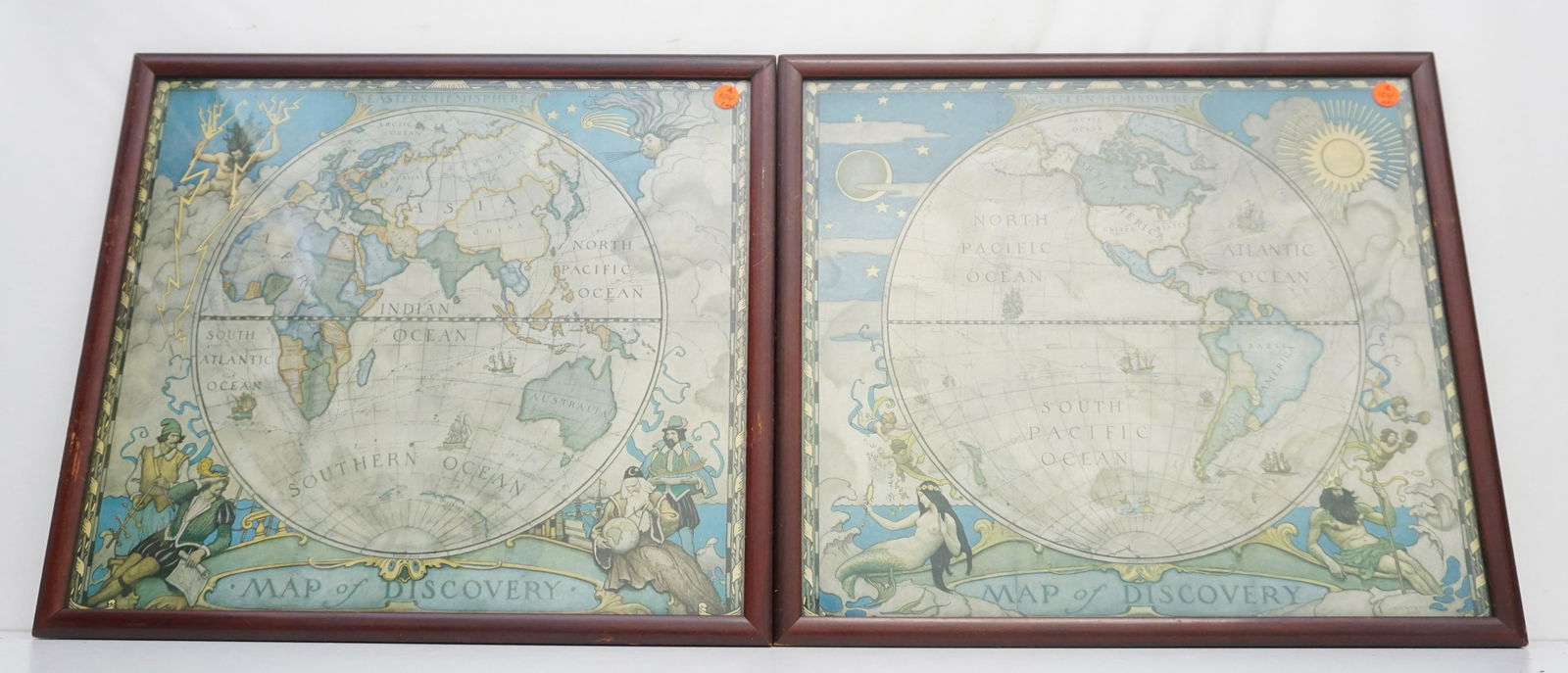 PAIR NC WYETH NAT GEO 1928 MAPS (1 of 7)