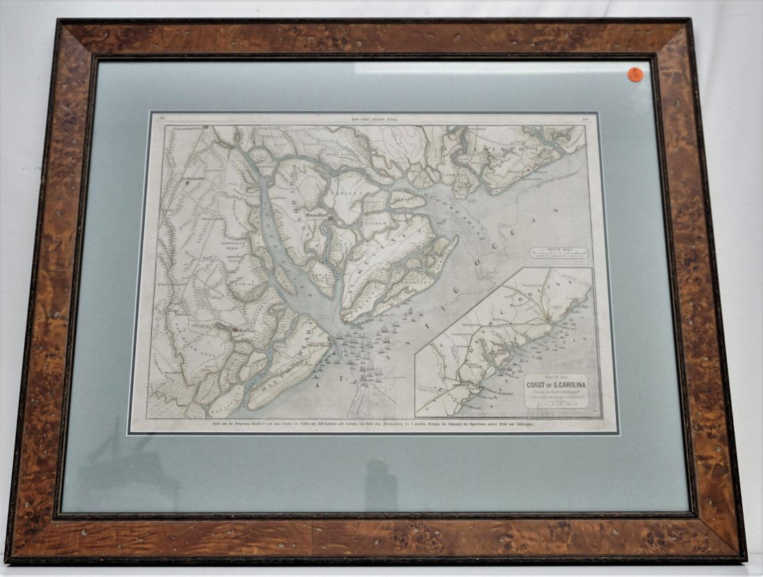 1861 MAP OF COAST OF SOUTH CAROLINA (1 of 6)