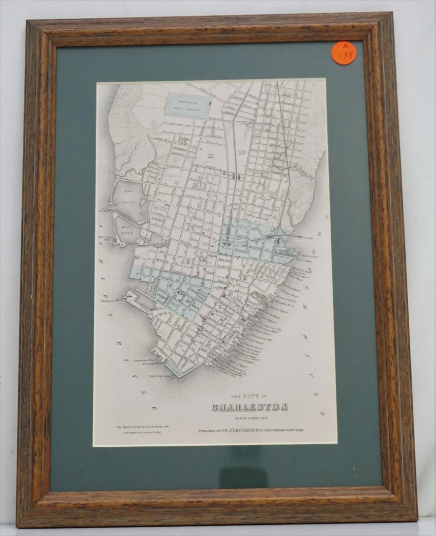 1855 MAP THE CITY OF CHARLESTON, SOUTH CAROLINA (1 of 4)