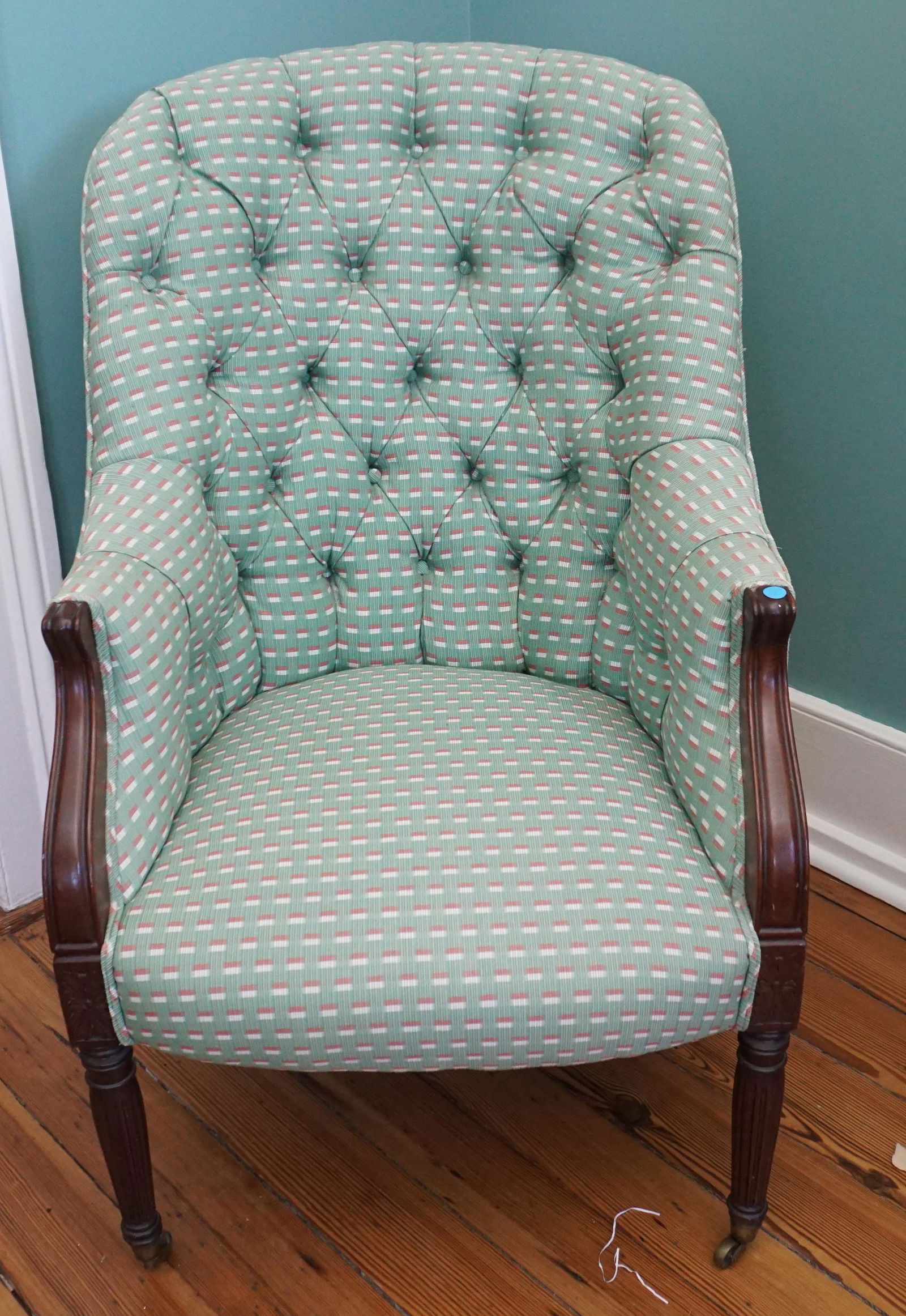 CUSTOM UPHOLSTERED SHERATON ARMCHAIR (1 of 5)