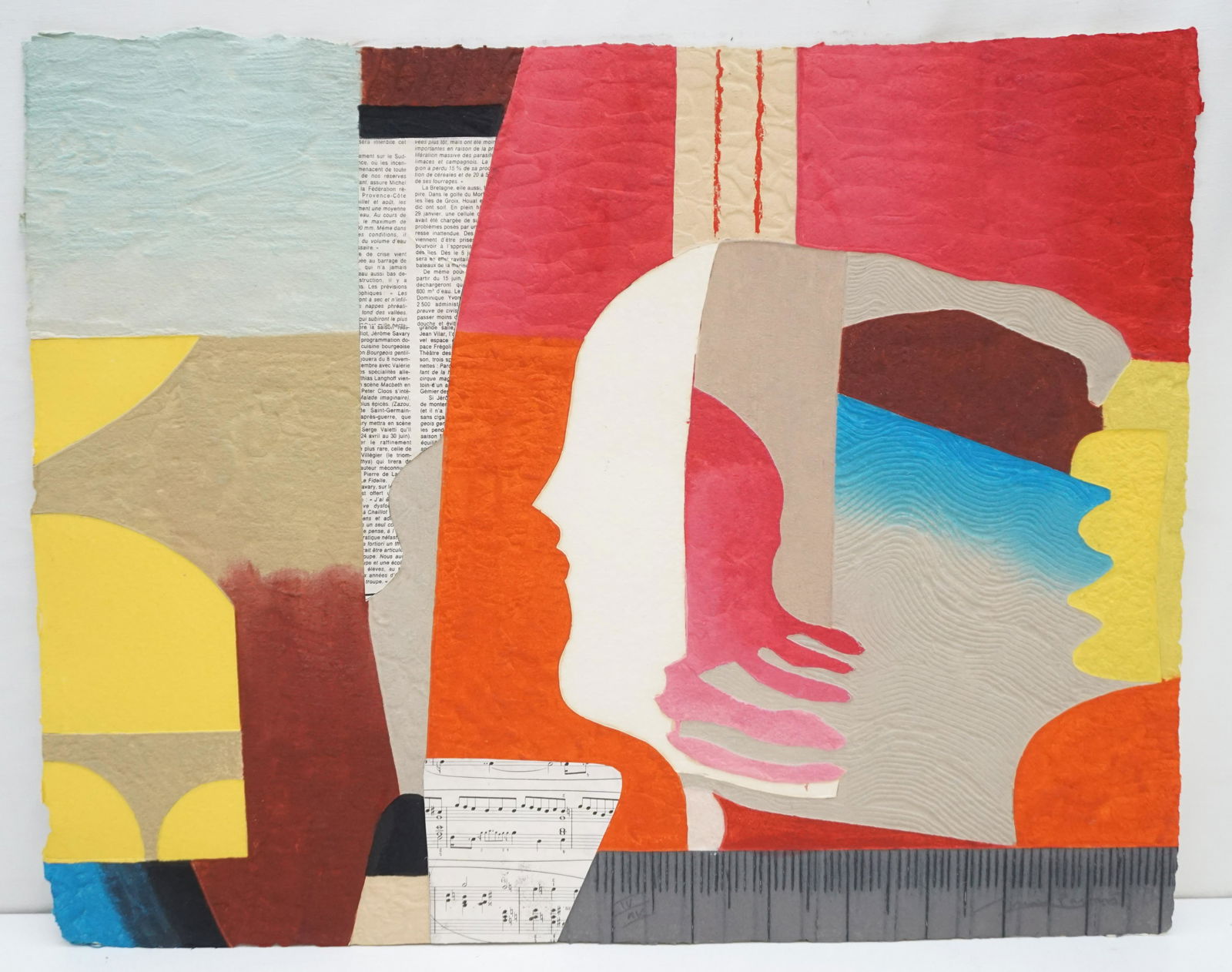 MAX PAPART, FRENCH (1911 - 1994) ORIGINAL COLLAGE MIXED (1 of 6)