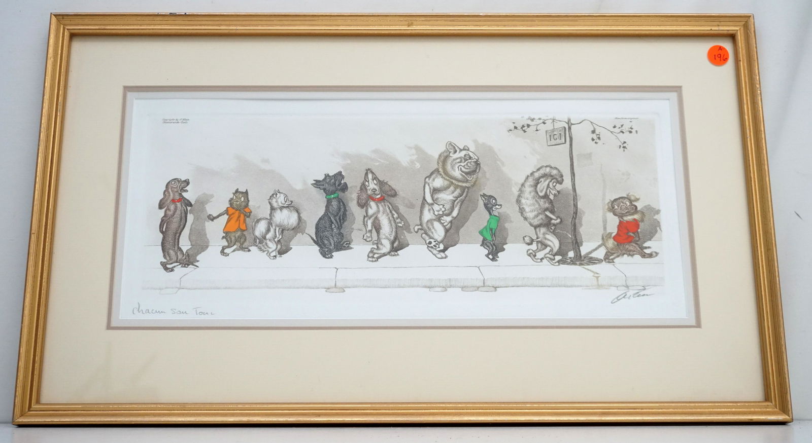 BORIS O'KLEIN CHACUN SON TOUR SIGNED ETCHING (1 of 6)