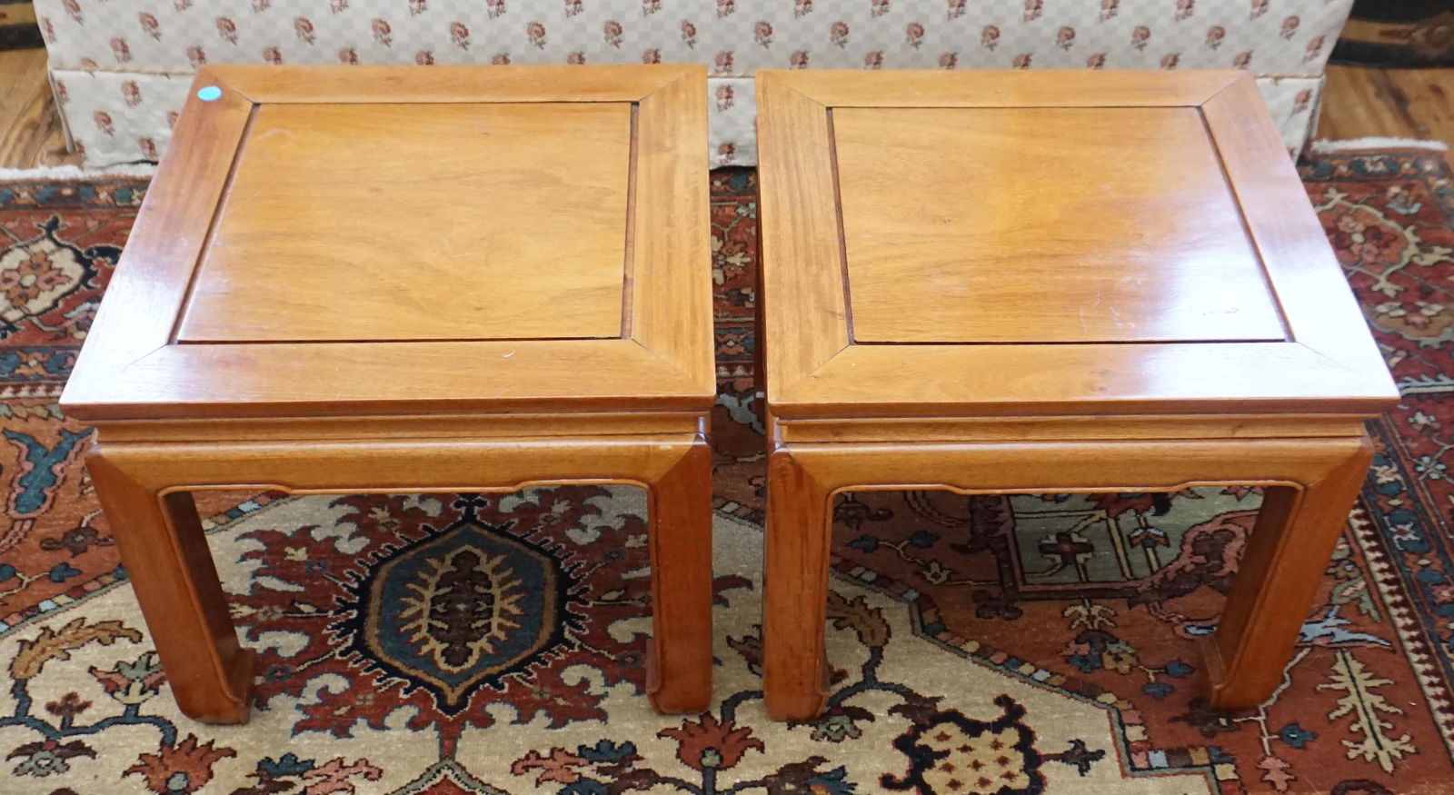 PAIR CHINESE CHIPPENDALE SIDE TABLES (1 of 5)
