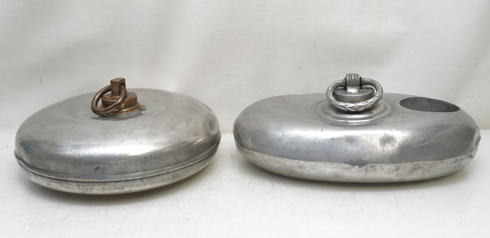 2 ANTIQUE PEWTER BED WARMERS (1 of 10)