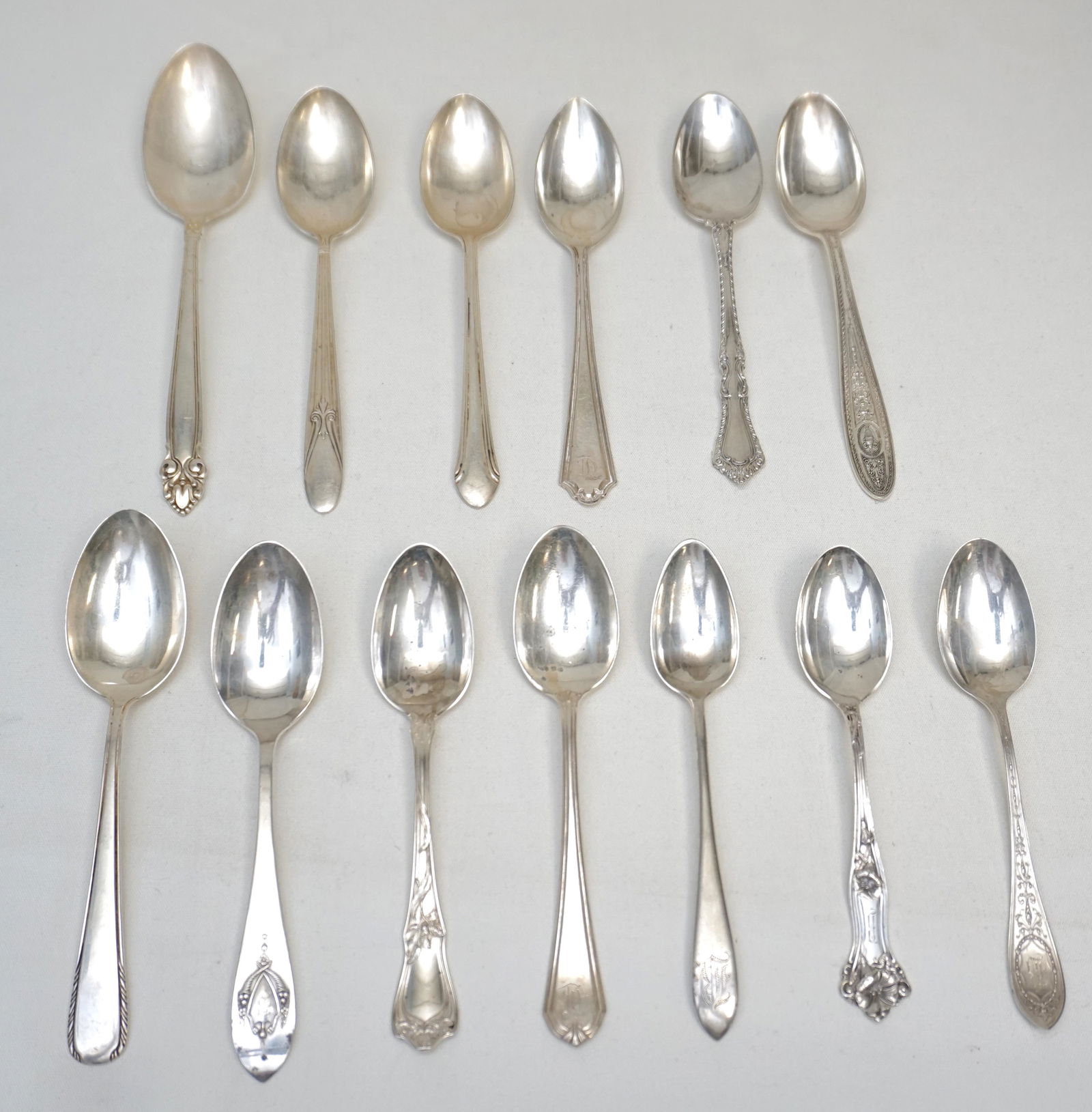 13 ANTIQUE AMERICAN STERLING SILVER SPOONS (1 of 8)