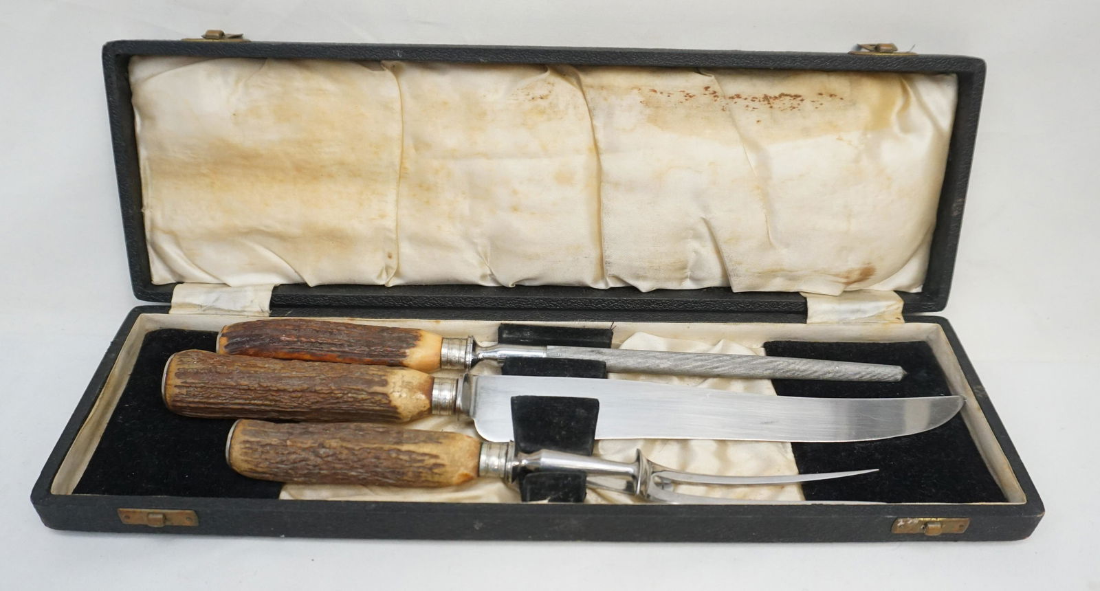 STAG HANDLE CARVING SET BROOKS BROTHERS (1 of 9)