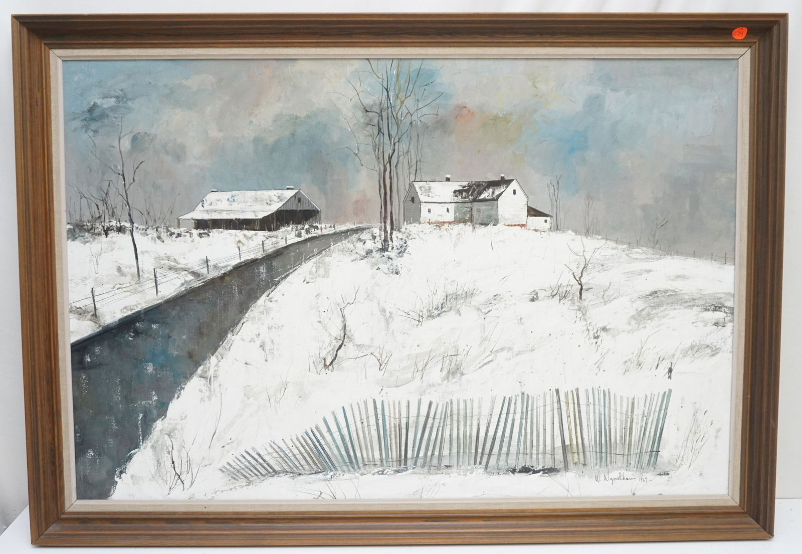 WINTER LANDSCAPE OIL ON CANVAS 1967 (1 of 6)