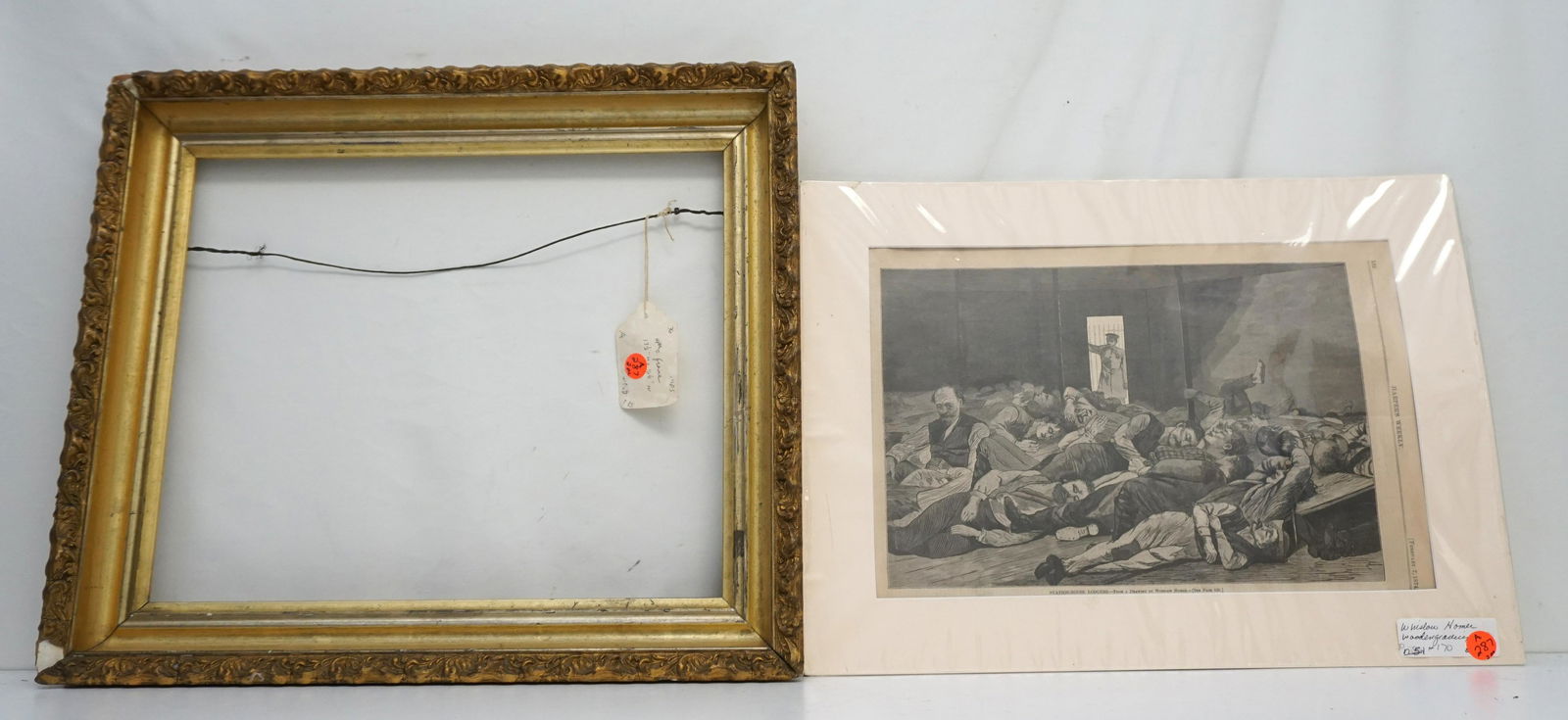 WINSLOW HOMER ENGRAVING & GILT WOOD FRAME (1 of 6)