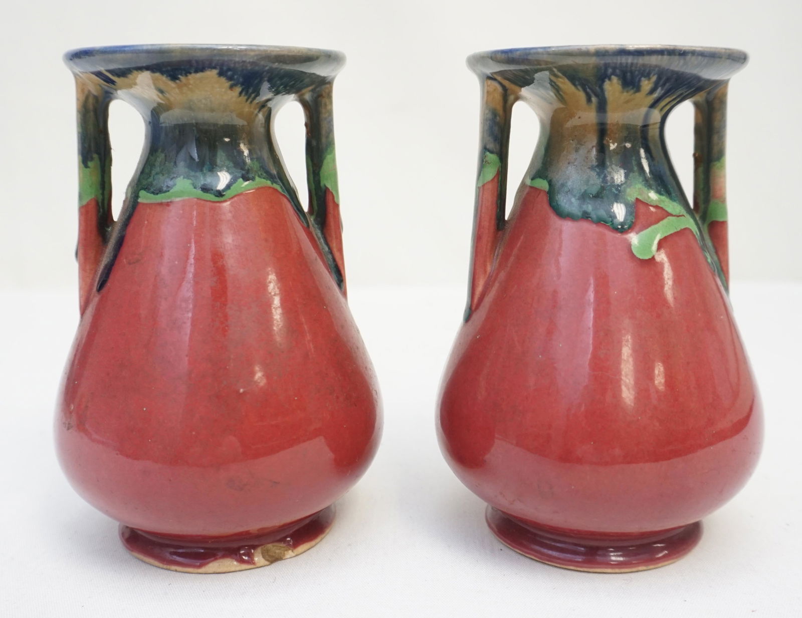 PAIR OF ART DECO AWAJI POTTERY VASES (1 of 10)