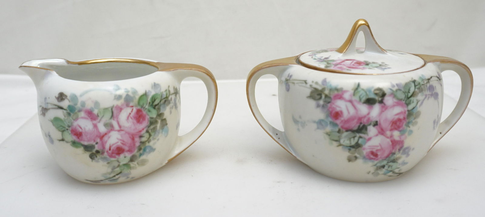 RS PRUSSIA HAND PAINTED CREAM & SUGAR (1 of 8)