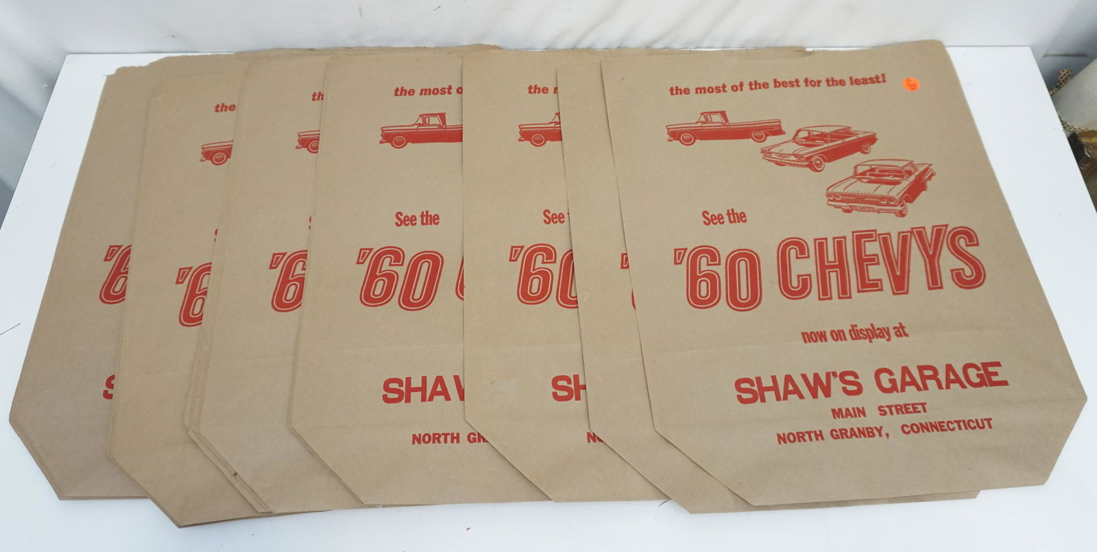 20 1960 CHEVY SHAWS GARGAGE GROCERY BAGS (1 of 3)