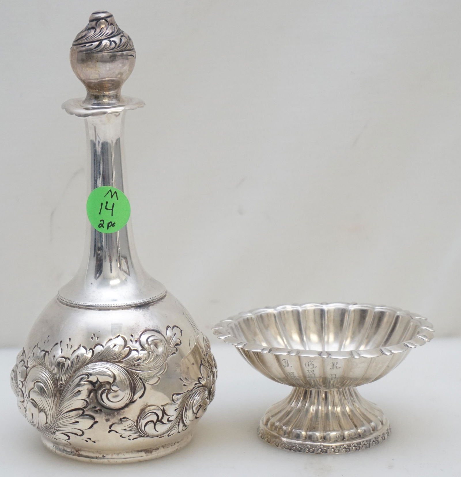 2 pc STERLING PERFUME & TRINKET DISH (1 of 11)