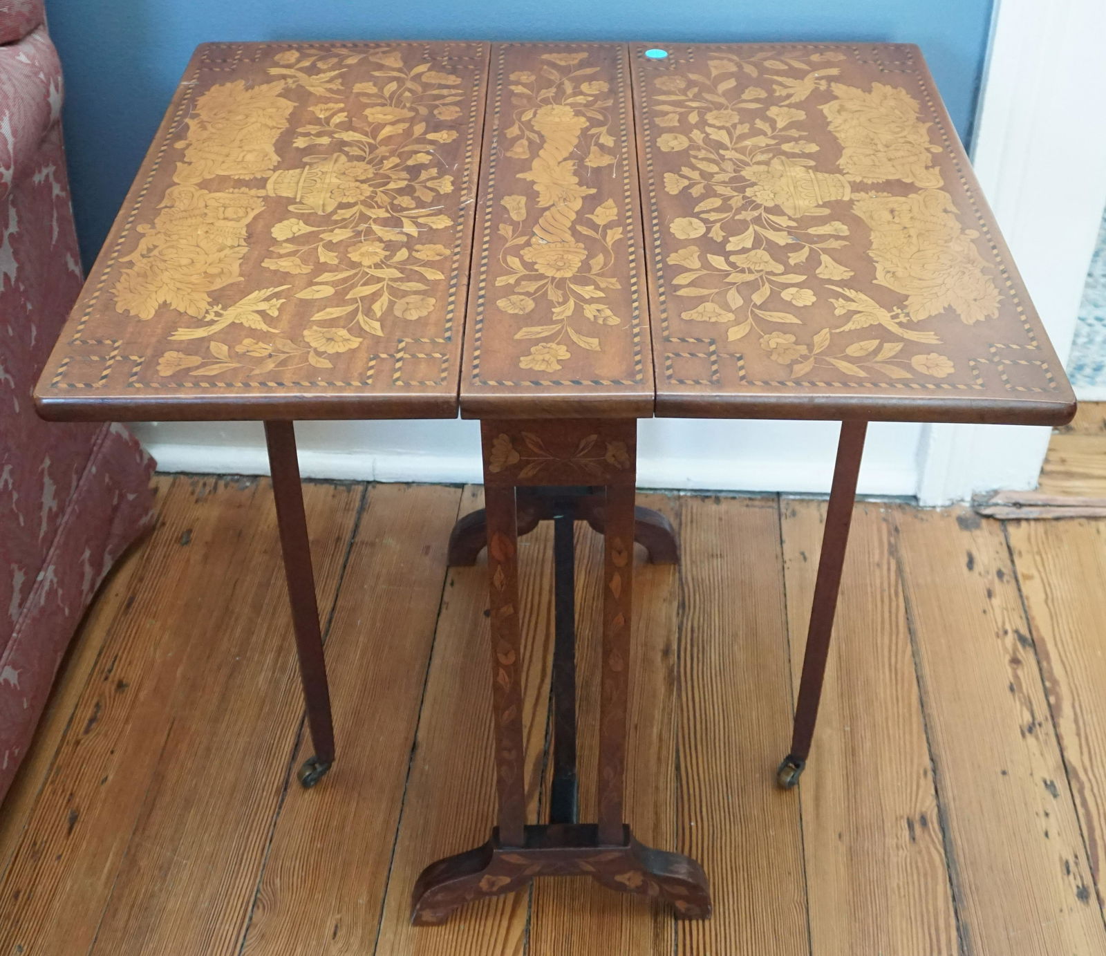 INLAID MARQUETRY GATE LEG TABLE (1 of 11)