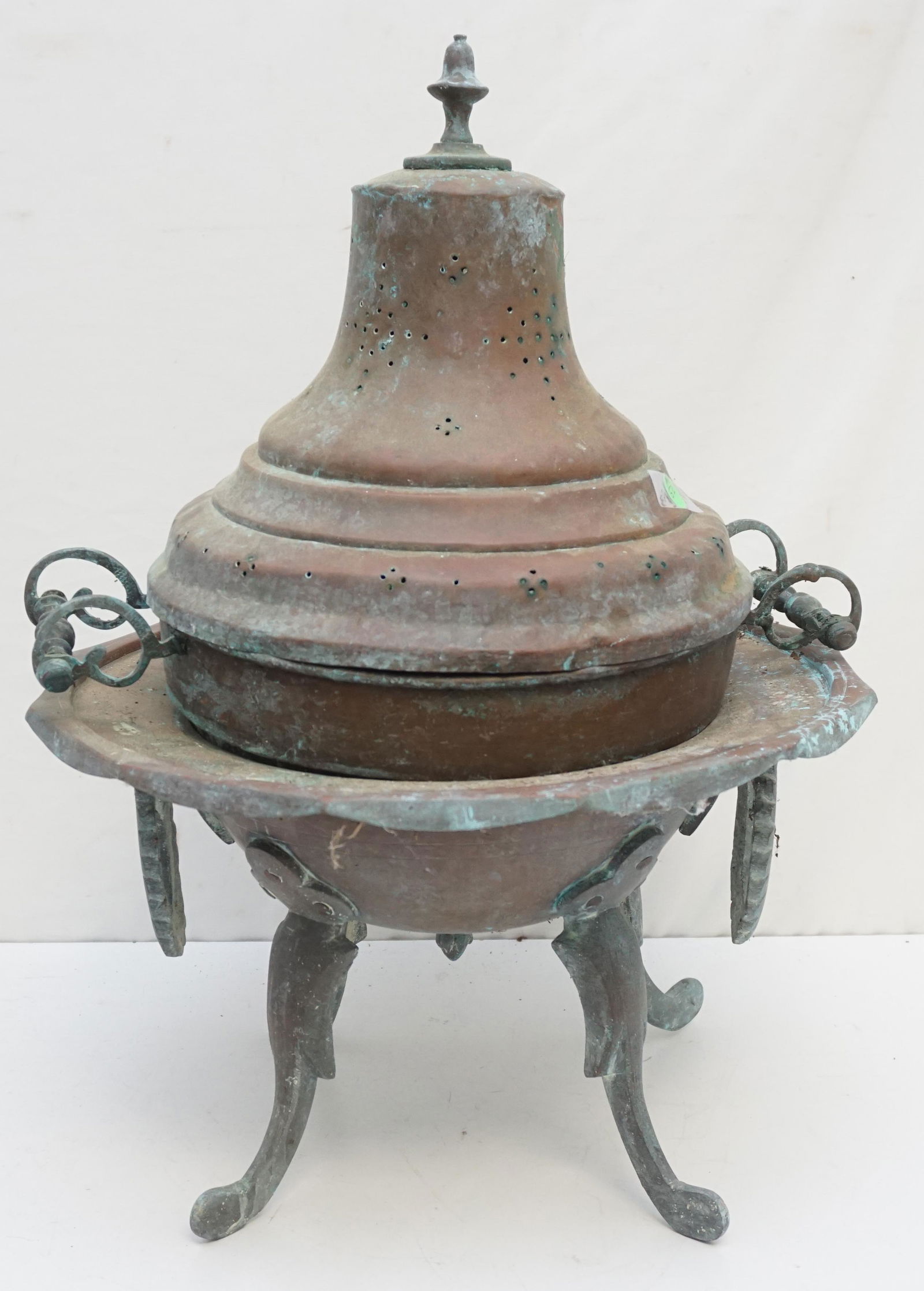 ANTIQUE MIDDLE EASTERN COPPER BRAZIER (1 of 6)