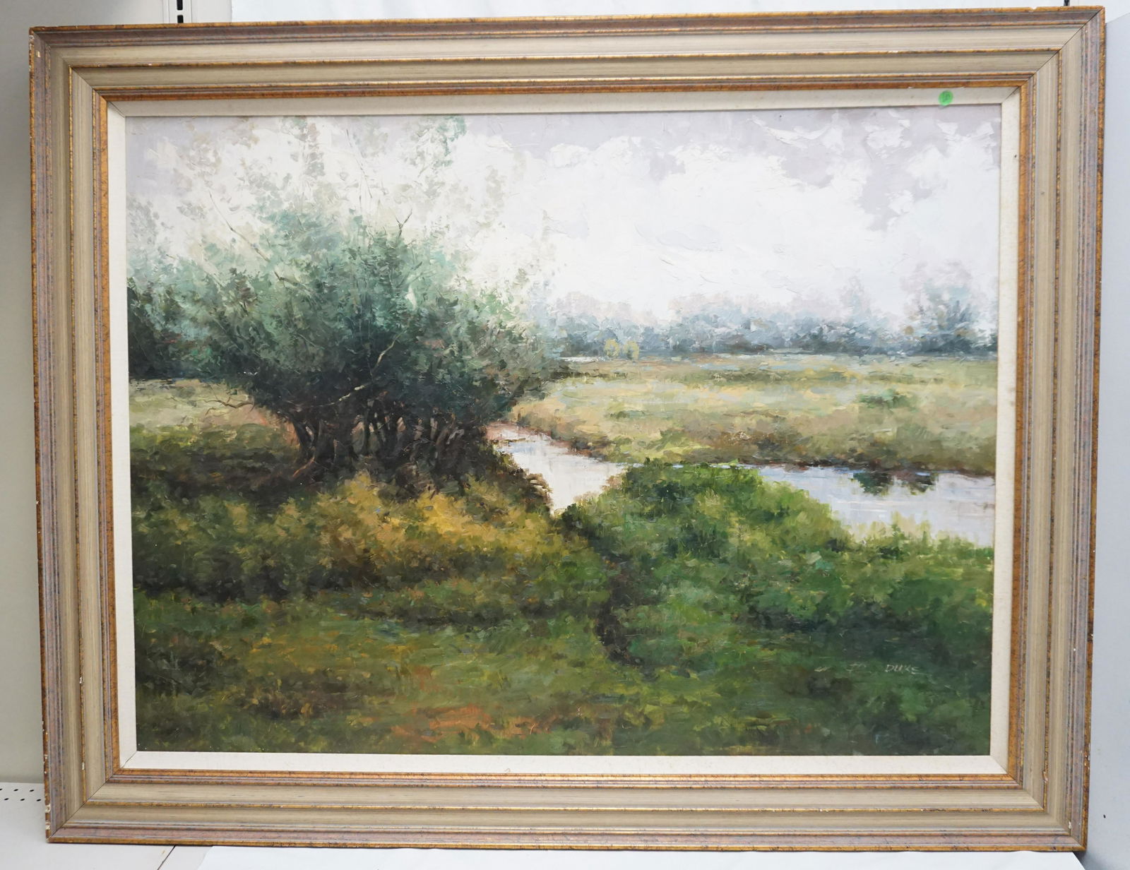 LARGE OIL ON CANVAS LANDSCAPE - DUKE (1 of 10)