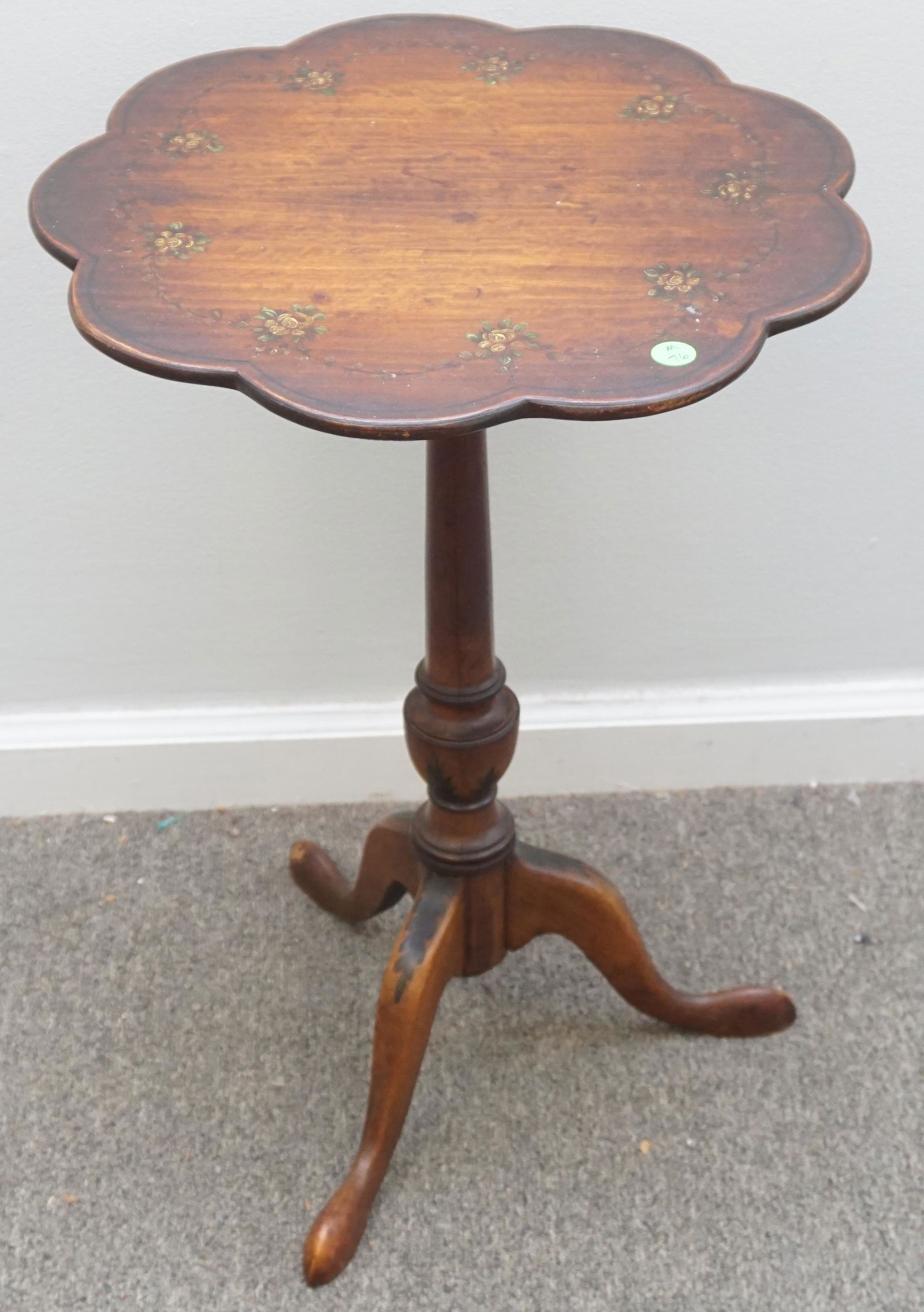 AMERICAN MAHOGANY PAINTED CANDLE STAND (1 of 10)