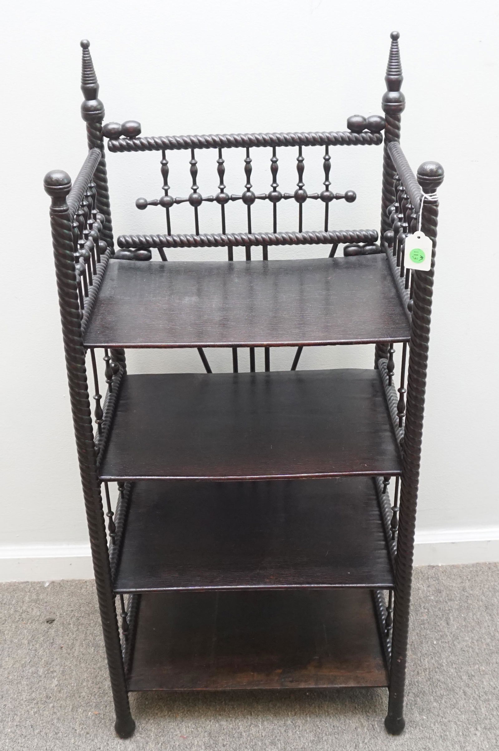 AMERICAN 19th c STICK AND BALL STAND (1 of 9)