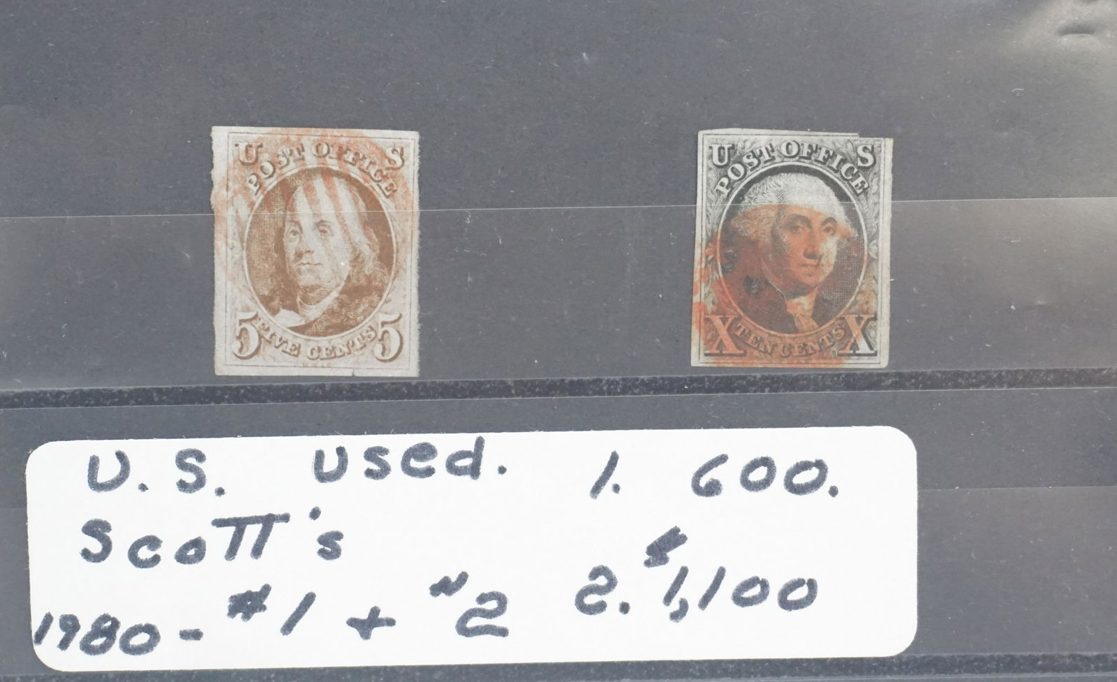 SCARCE 1847 STAMPS WASHINGTON & FRANKLIN (1 of 6)