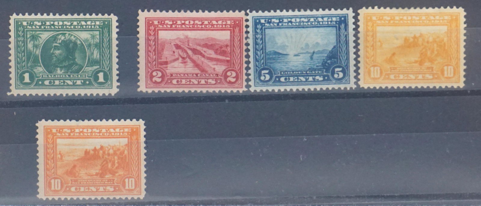 SET OF 5 PANAMA PACIFIC PERF 12 STAMPS (1 of 7)