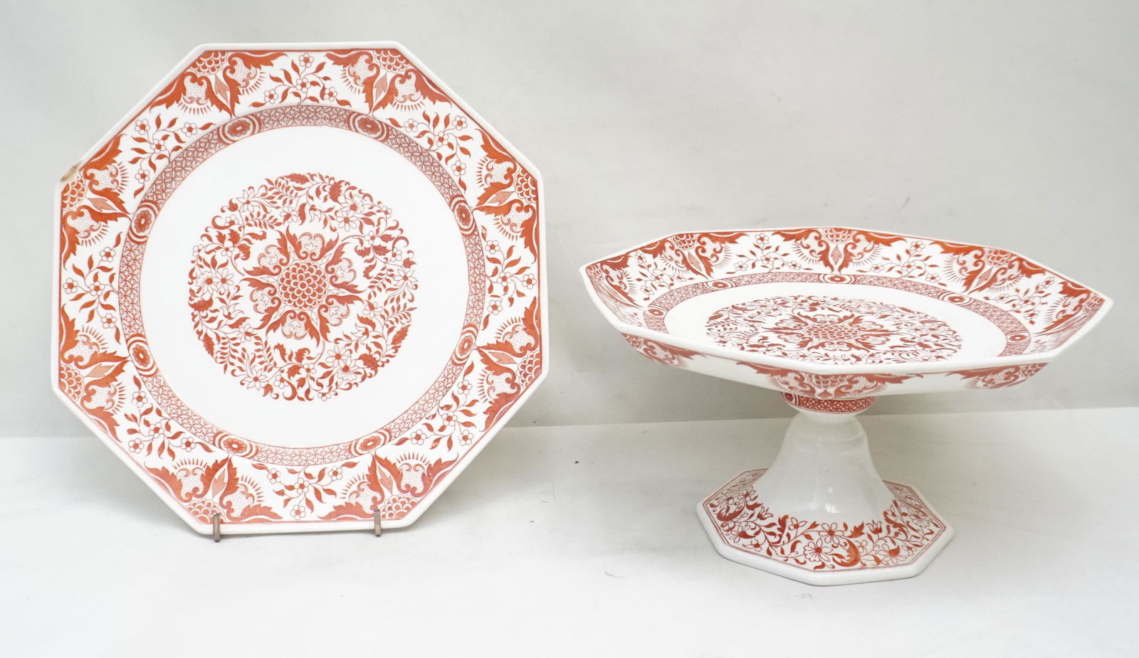 2 MINTON DENMARK 1878 CAKE STAND & CAKE PLATE (1 of 7)