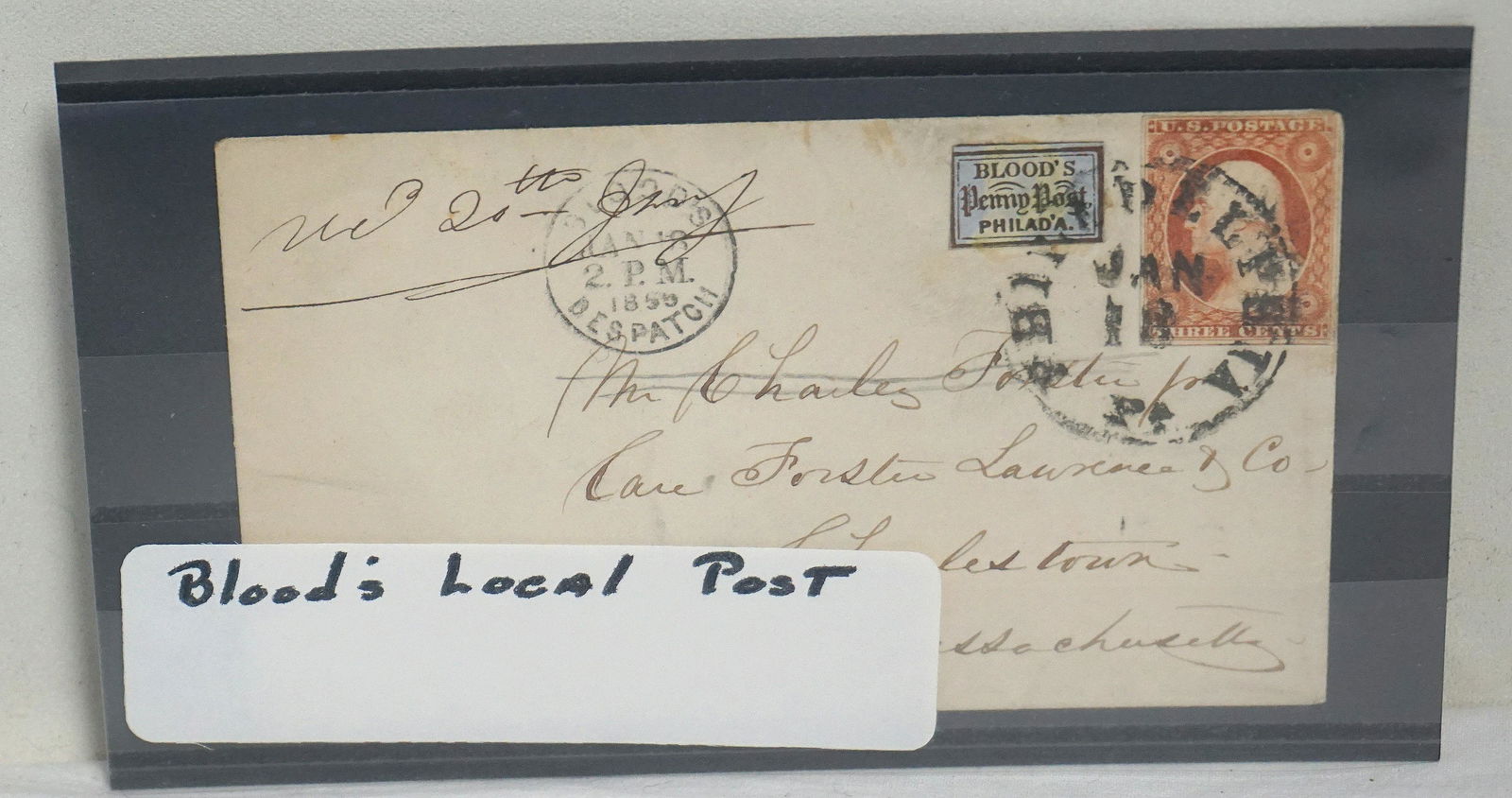 1855 WASHINGTON STAMP BLOOD'S LOCAL POST (1 of 6)