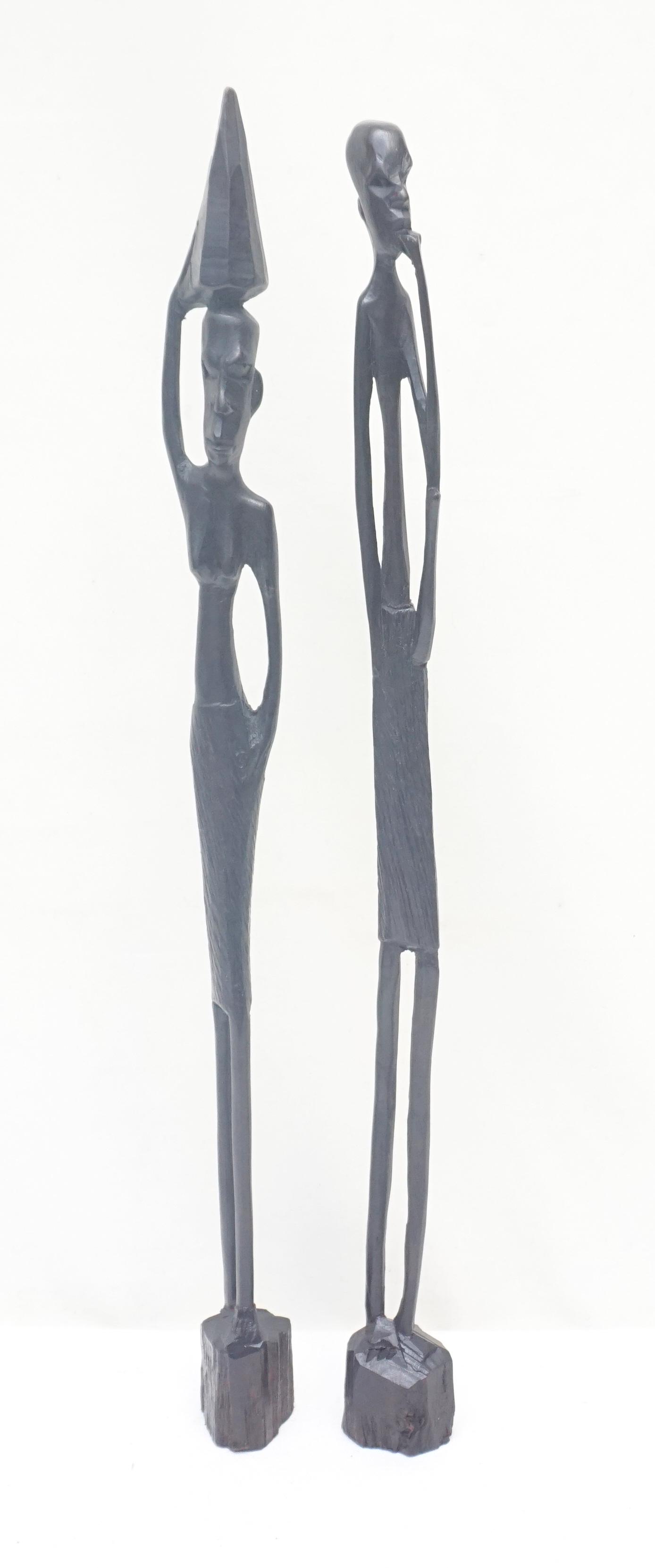 2 HAND CARVED IGOROT PHILIPPINES COUPLE (1 of 8)