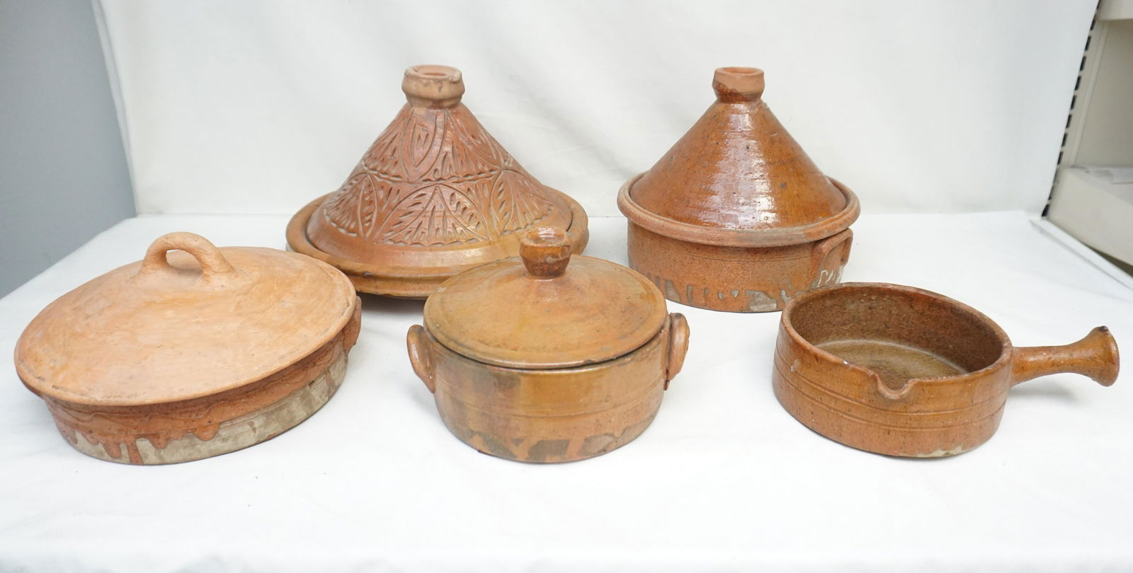GROUP VINTAGE MOROCCAN TERRACOTTA COOKWARE (1 of 4)