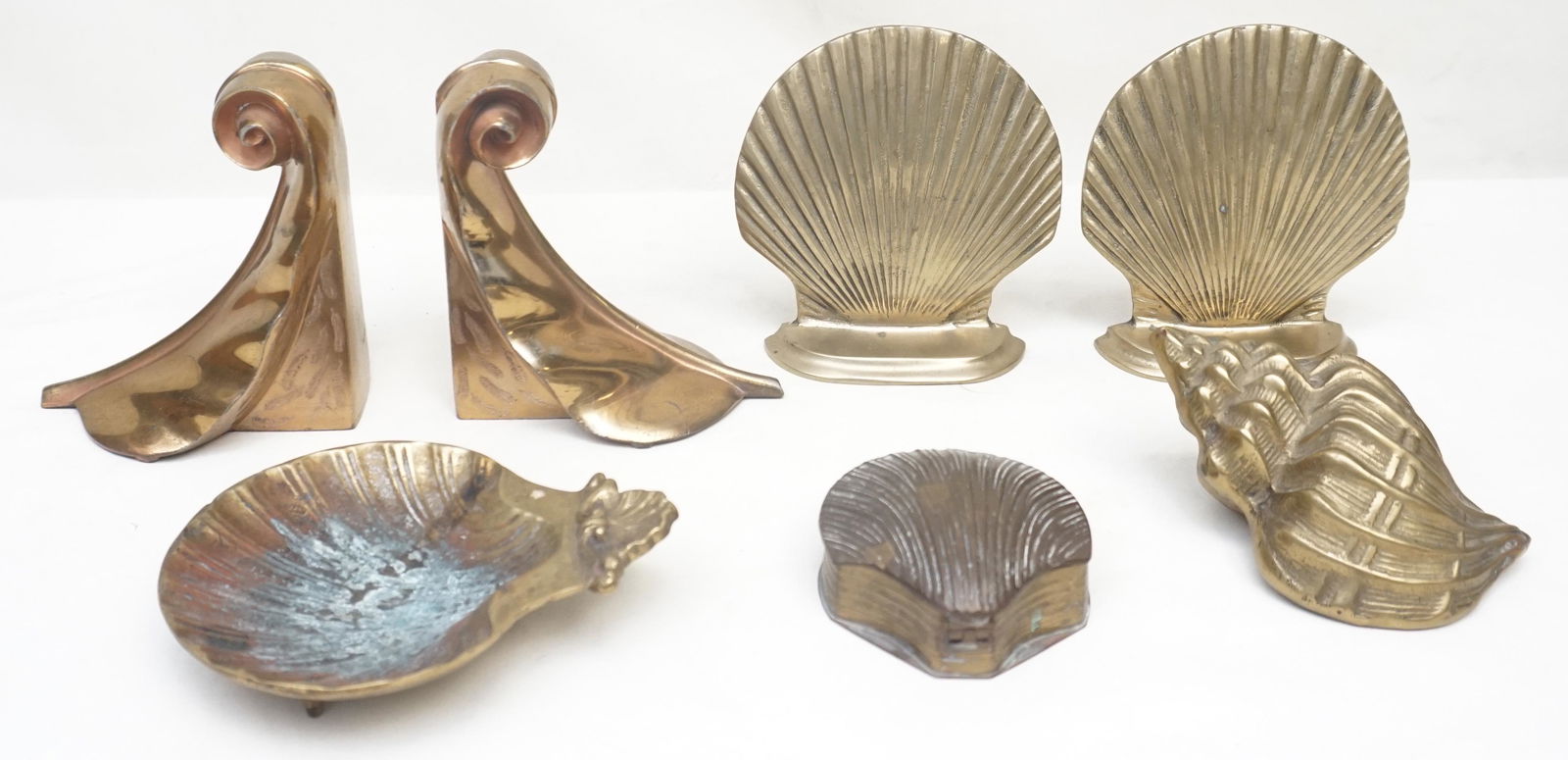 GROUPING BRASS BOOKENDS - PAPERWEIGHTS + (1 of 6)