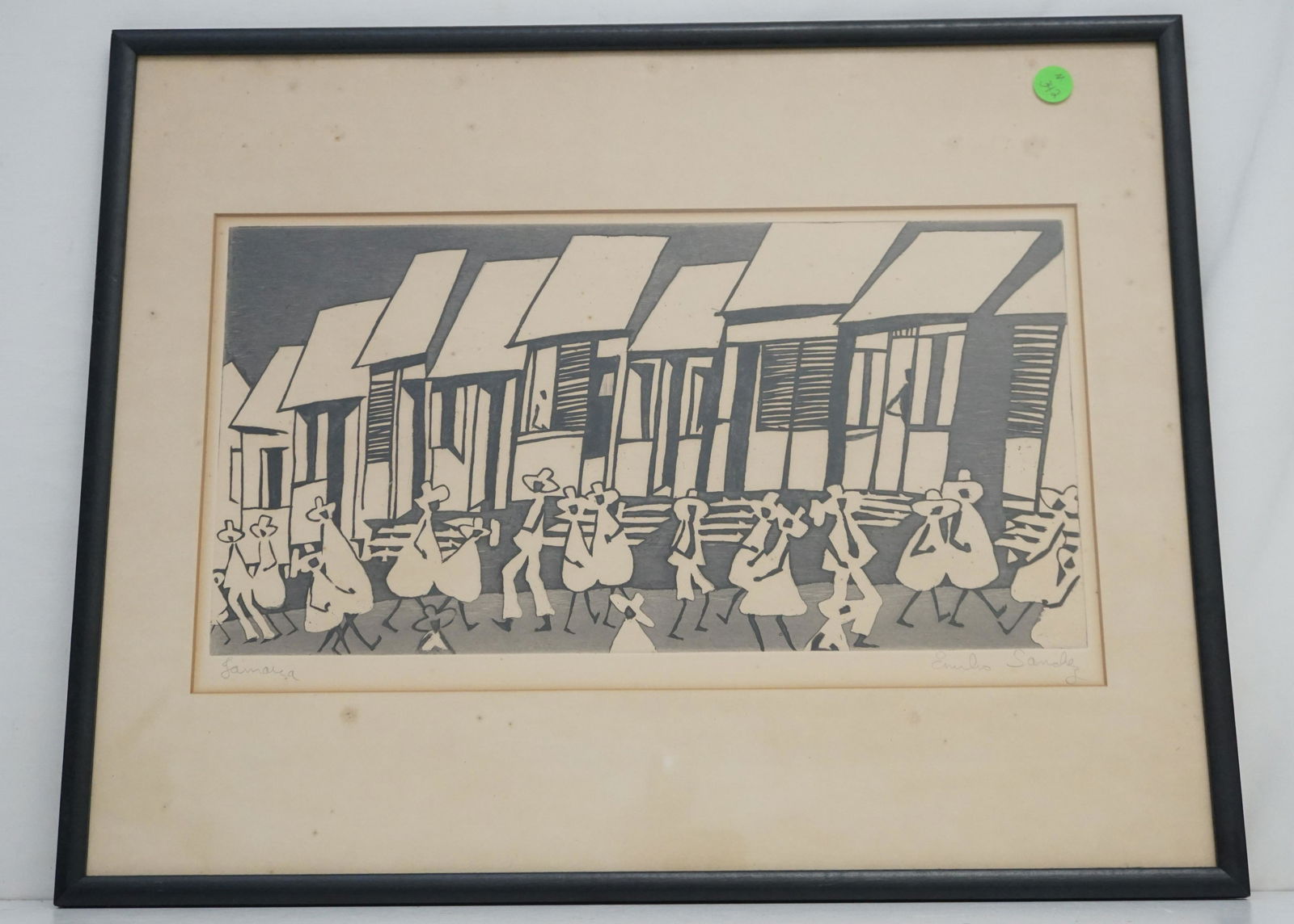 EMILIO SANCHEZ (1921-1999) MID CENTURY ETCHING JAMAICA (1 of 6)