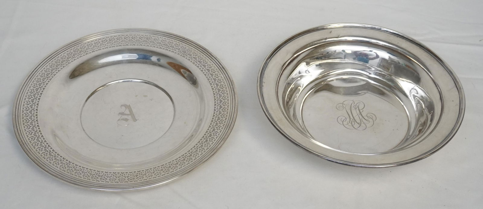 2 PC STERLING SILVER BOWL & PLATE (1 of 9)
