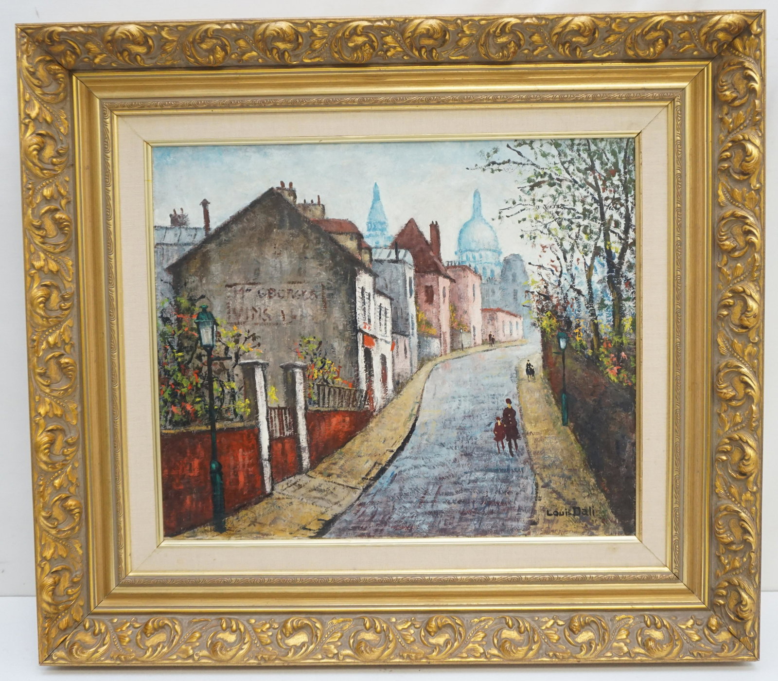 LOUIS DALI MID CENTURY MONTMARTRE PARIS OIL ON CANVAS (1 of 7)