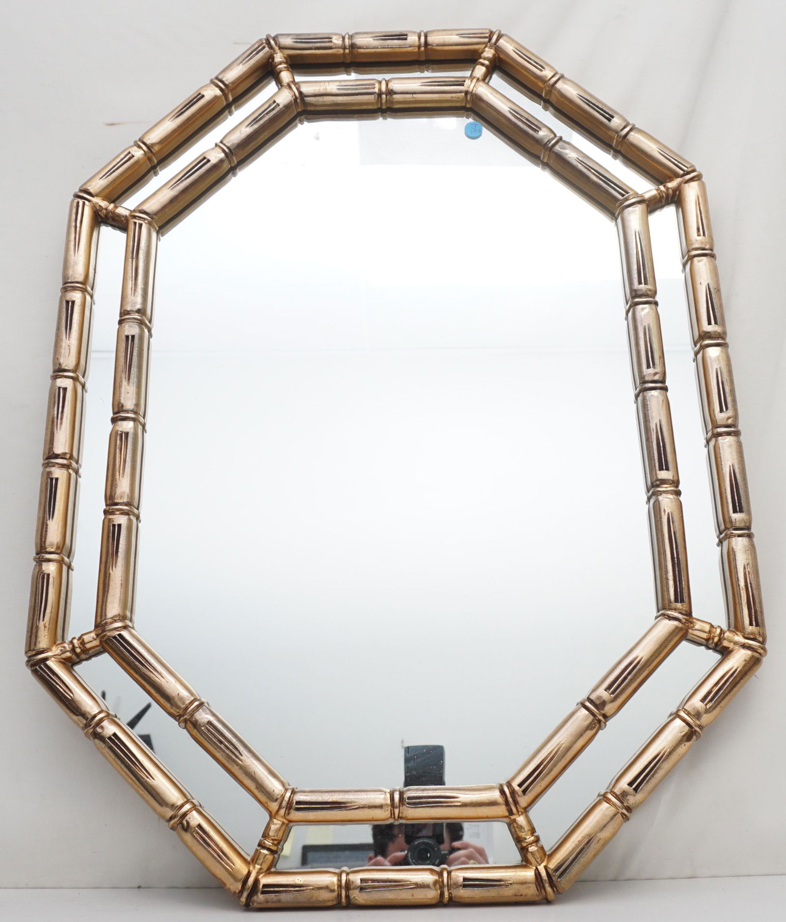 MID CENTURY FAUX BAMBOO MIRROR (1 of 6)
