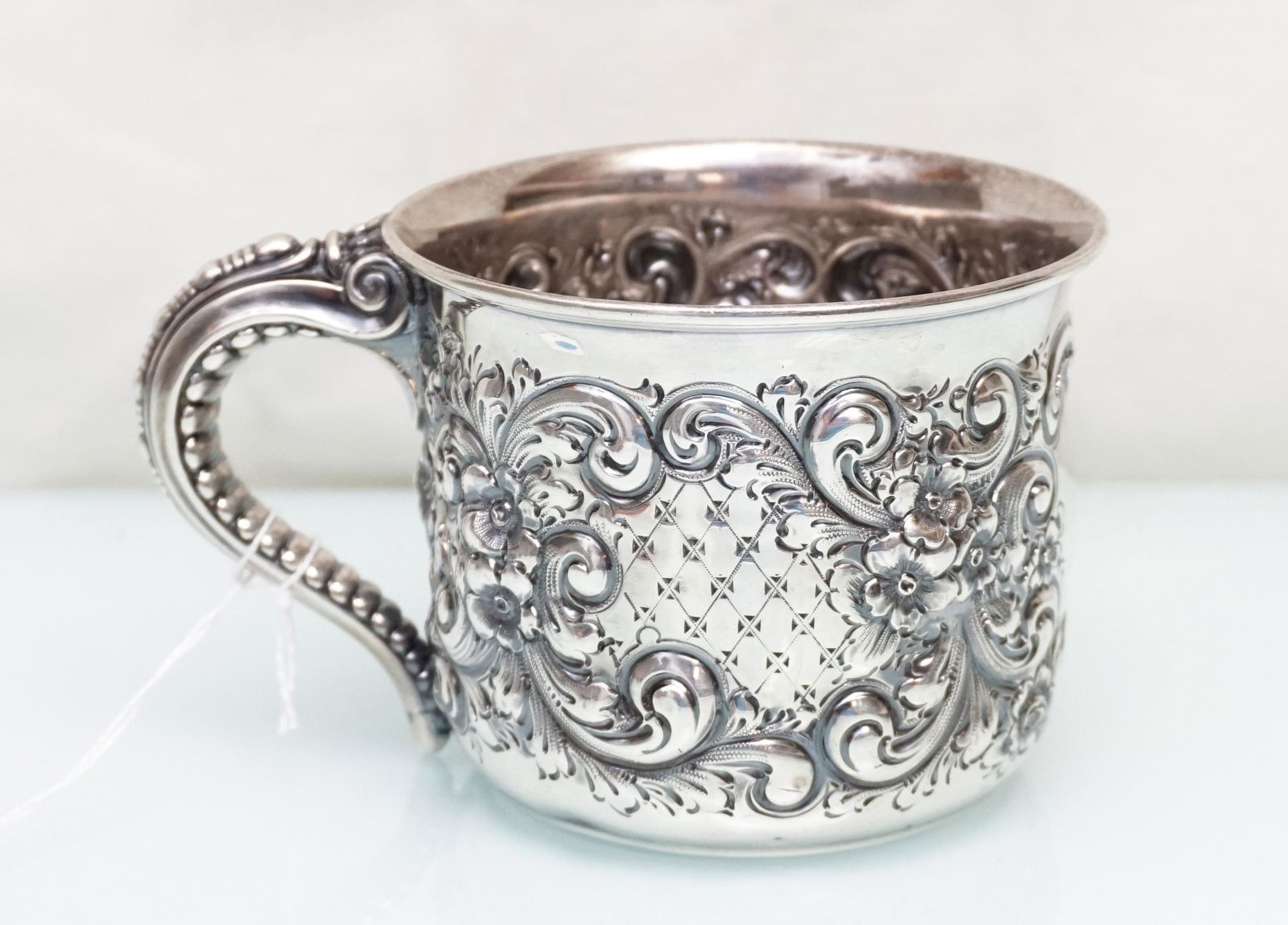 GORHAM STERLING SILVER REPOUSSE MUG (1 of 6)