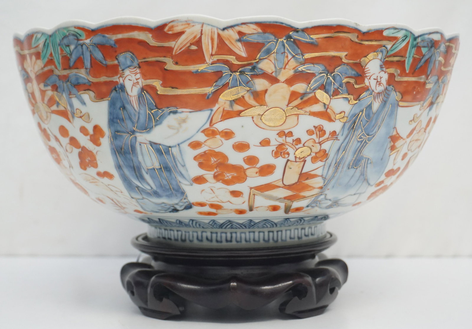 CHINESE EXPORT PORCELAIN PUNCH BOWL (1 of 12)