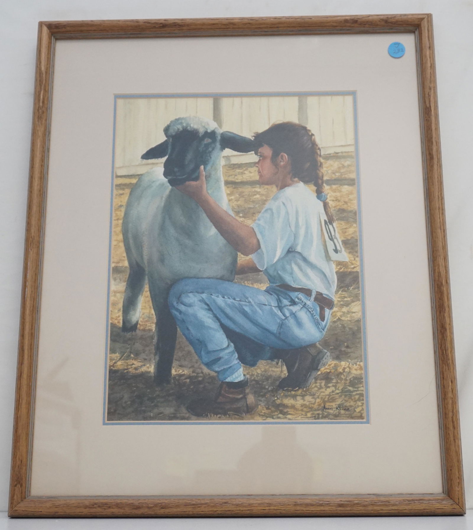 ANN KLINE "4 H'ER" ORIGINAL WATERCOLOR (1 of 6)