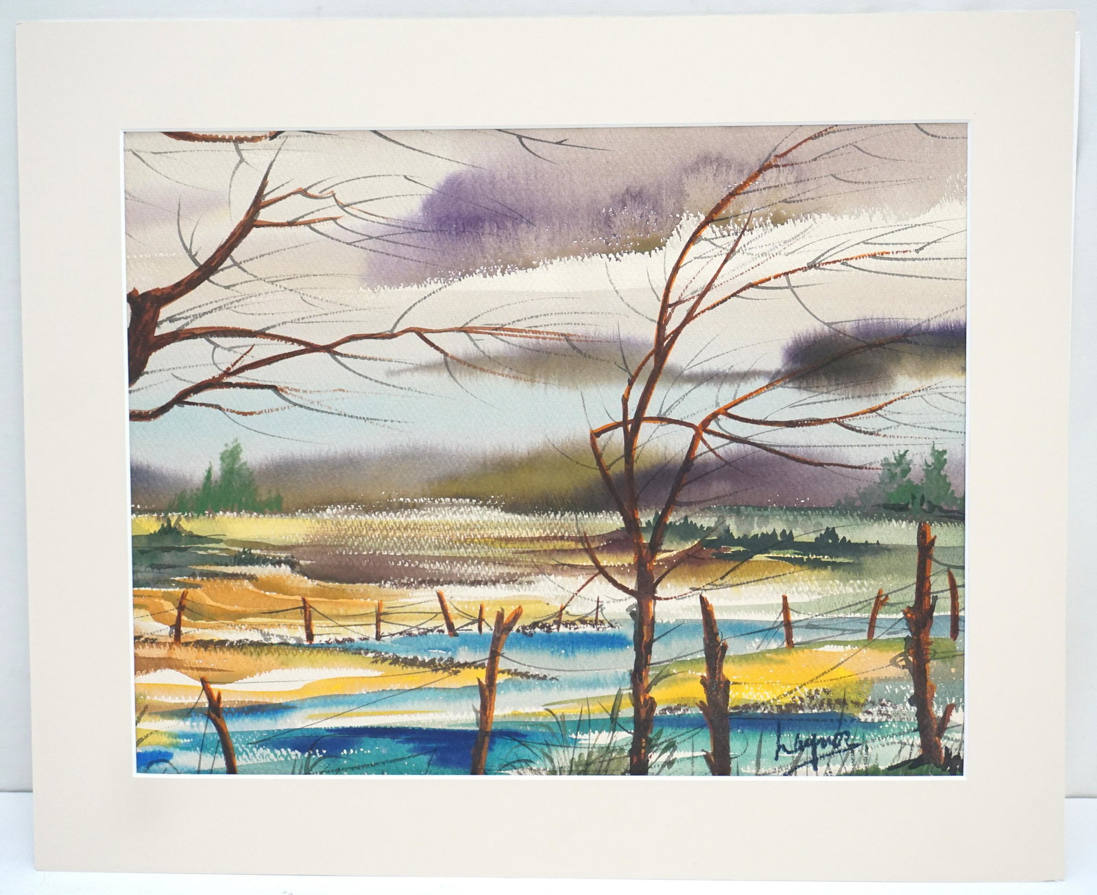 HAROLD A LAYNOR (1922-1991) MID CENTURY LANDSCAPE (1 of 4)