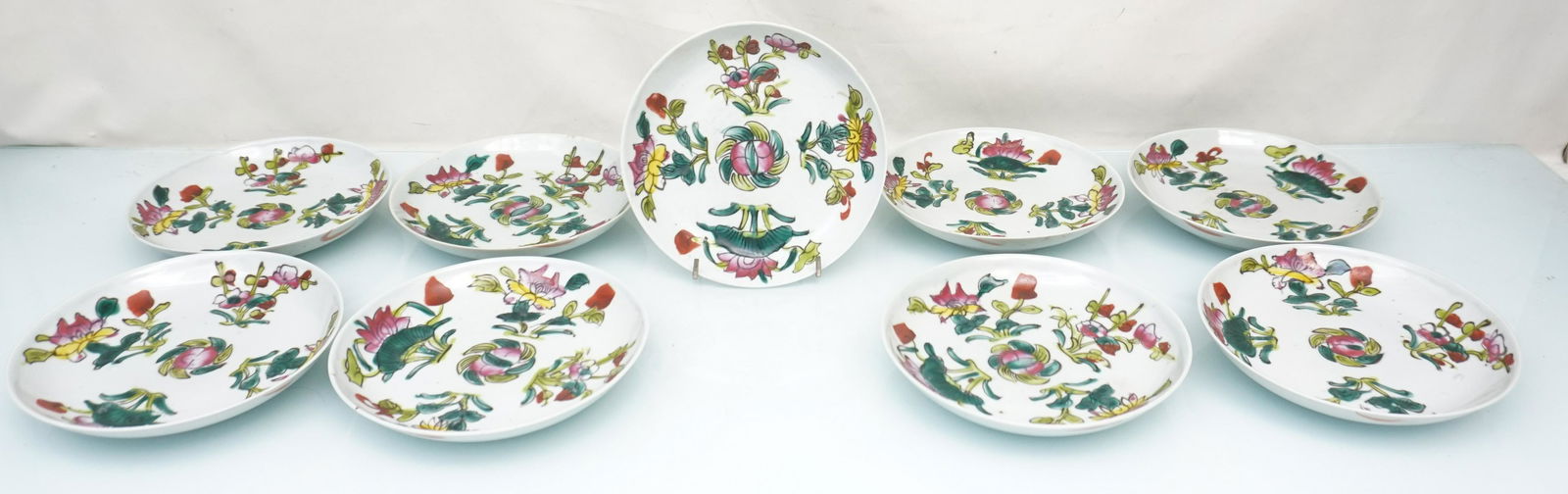 9 CHINESE QING FAMILLE ROSE PORCELAIN FOUR SEASON (1 of 6)