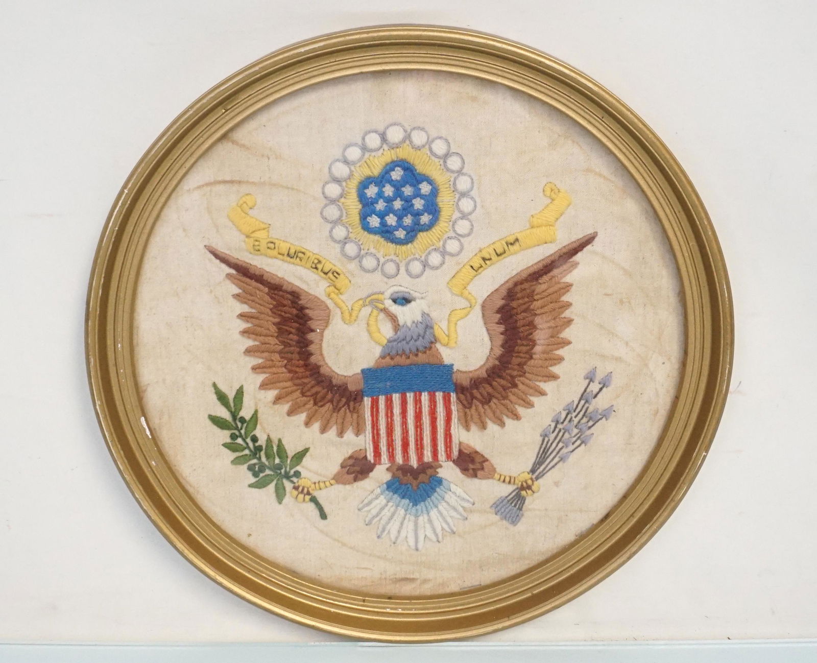 VINTAGE EAGLE CREWEL EMBROIDERY (1 of 5)