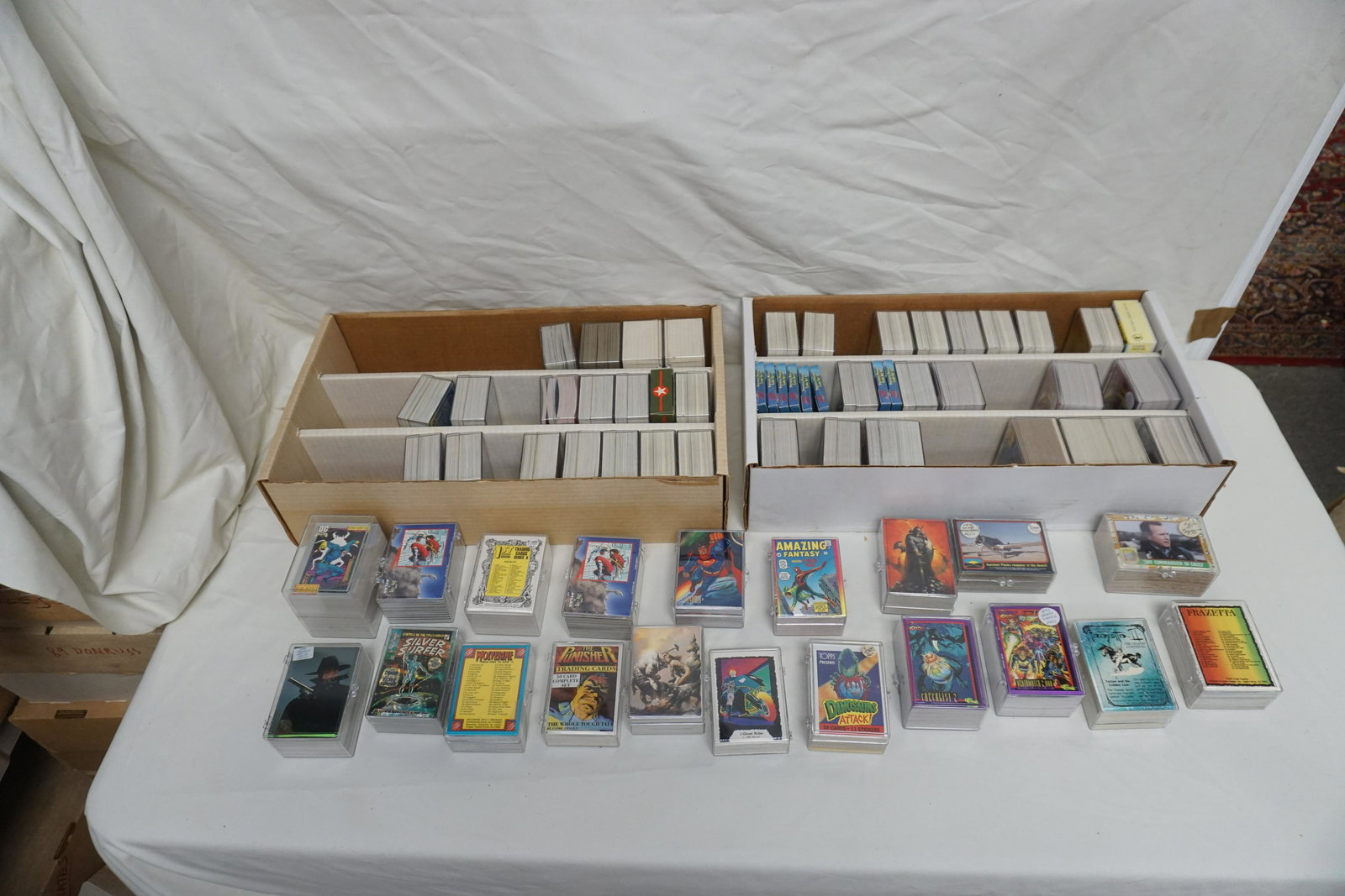 LARGE LOT OF RETRO DC & MARVEL COMIC TRADING CARD SETS (1 of 8)