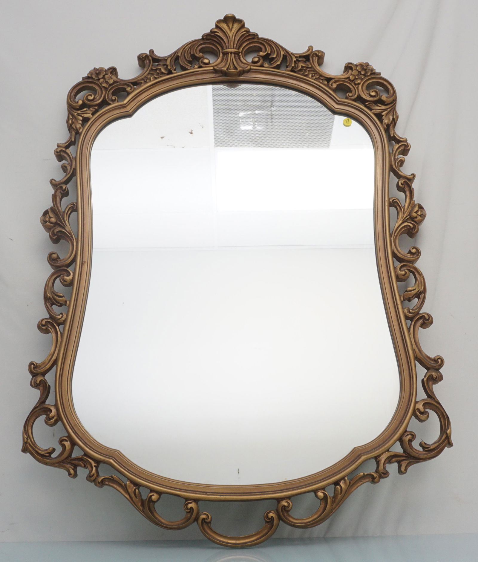 LARGE GILT WOOD MIRROR (1 of 4)