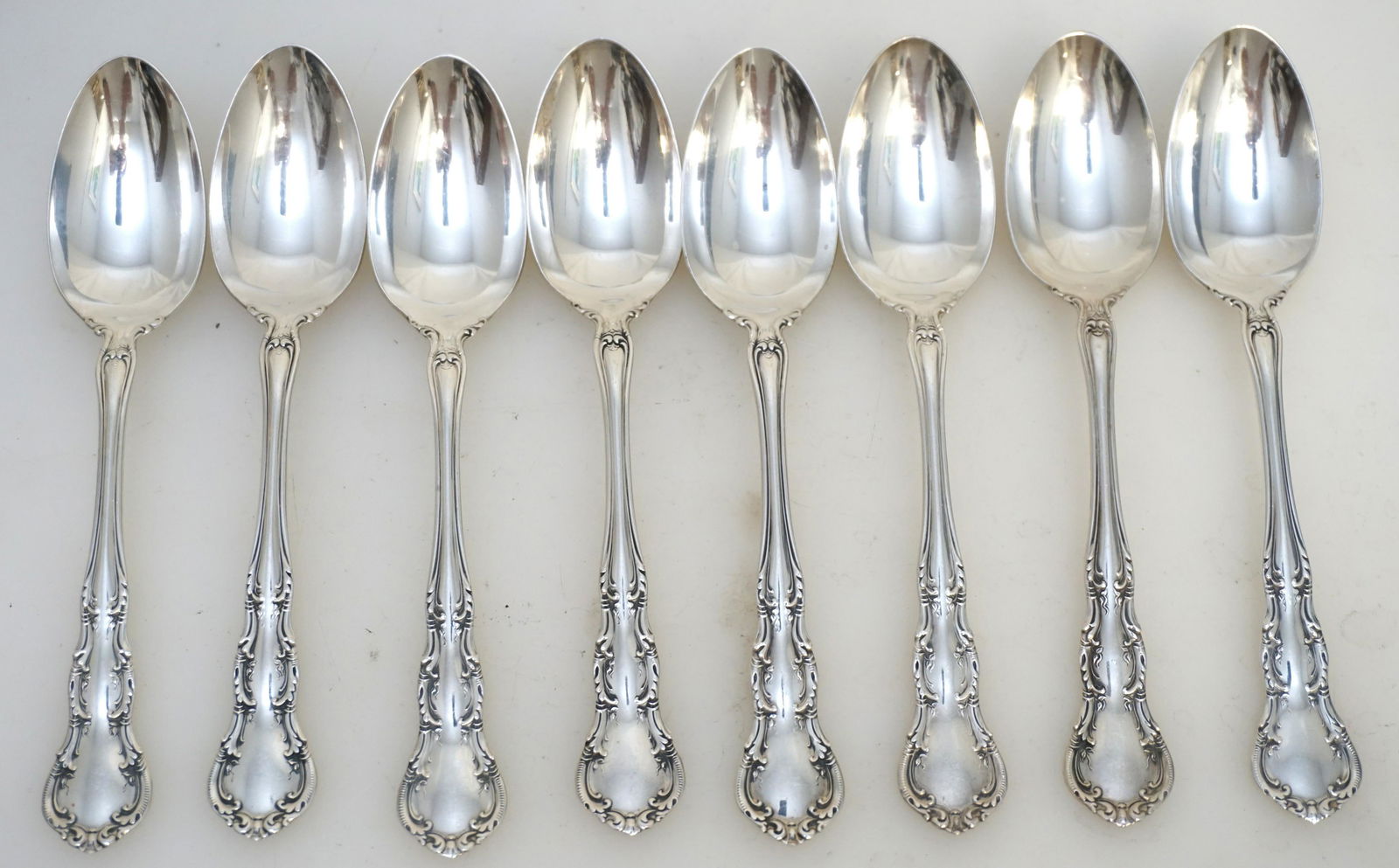 8 STERLING SILVER WALLACE IRVING TEASPOONS (1 of 3)