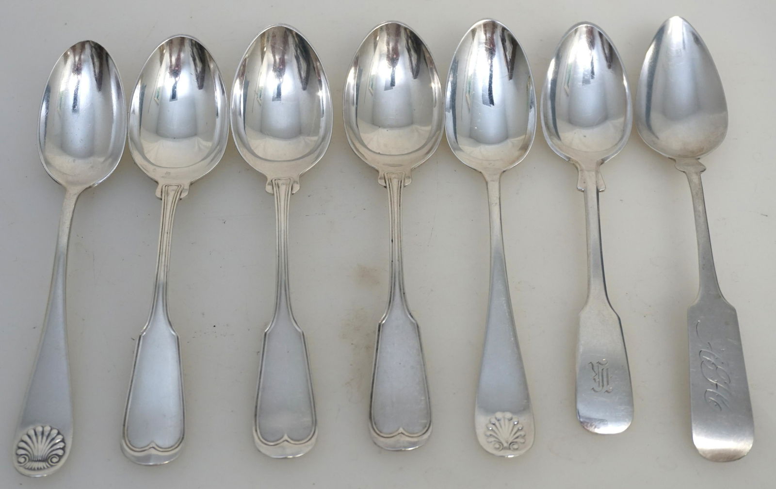7 STERLING + COIN TEASPOONS (1 of 6)