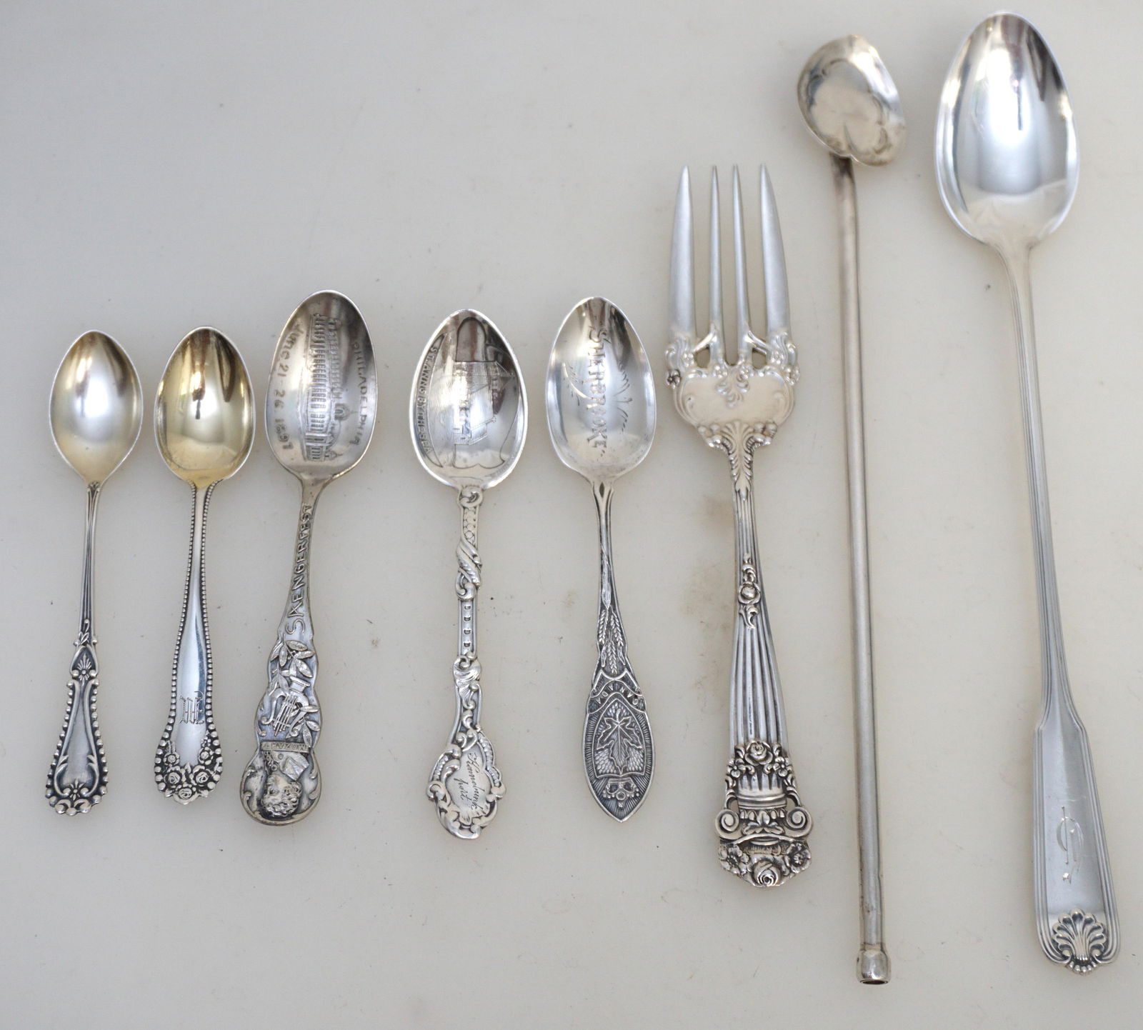 8 pc STERLING SILVER FLATWARE (1 of 5)