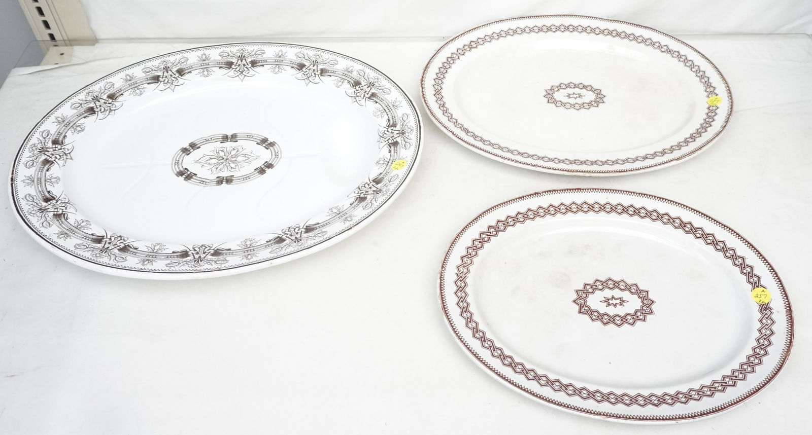 3 19TH C. ENGLISH TRANSFERWARE PLATTERS (1 of 12)