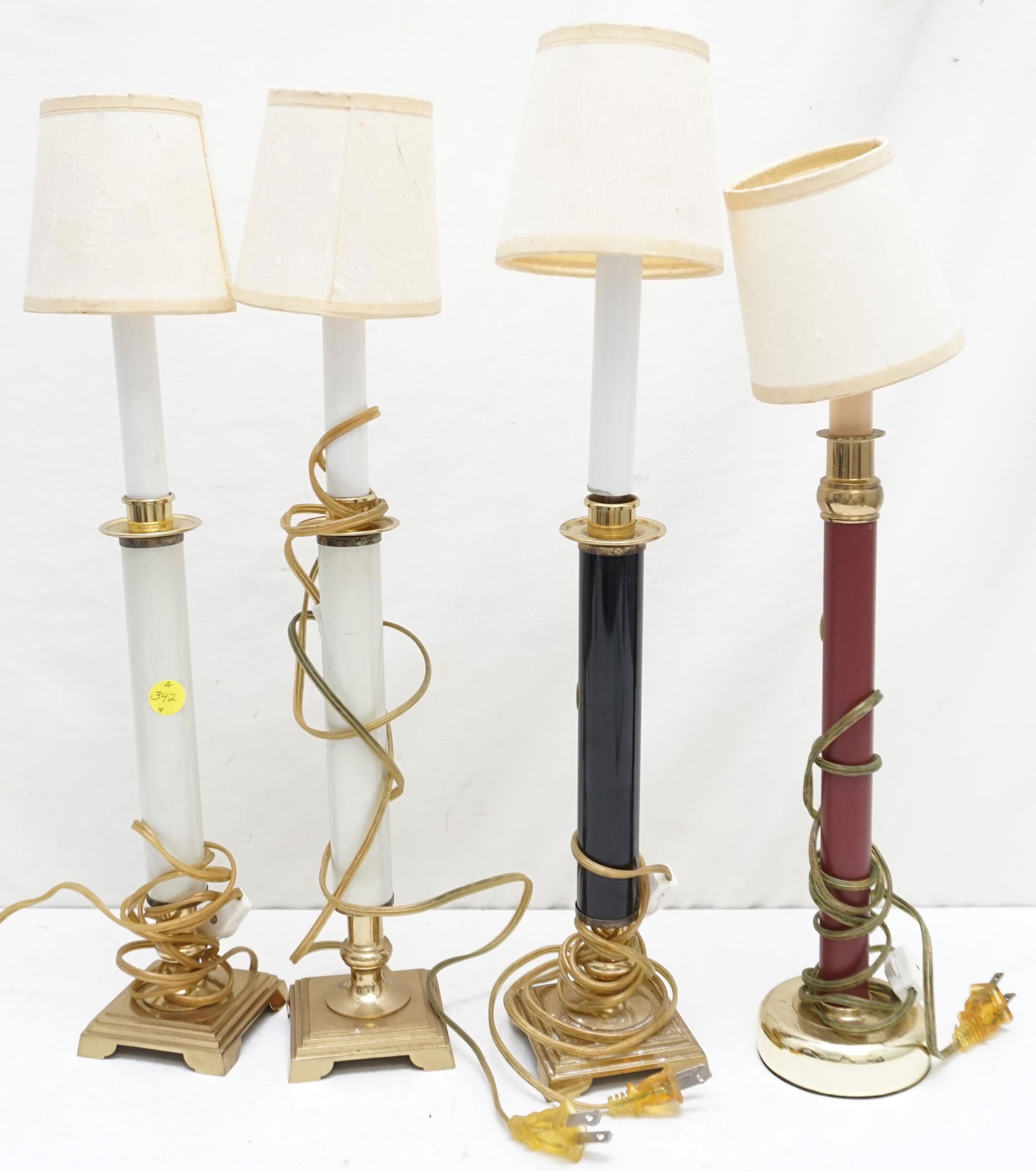 4 VINTAGE CANDLESTICK LAMPS (1 of 6)