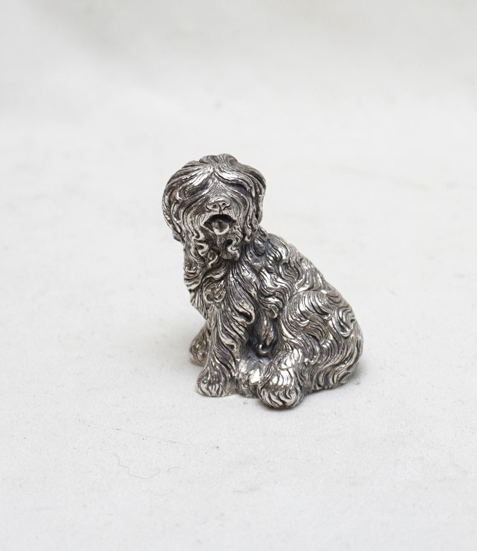 STERLING SILVER SHAGGY DOG FIGURE (1 of 6)
