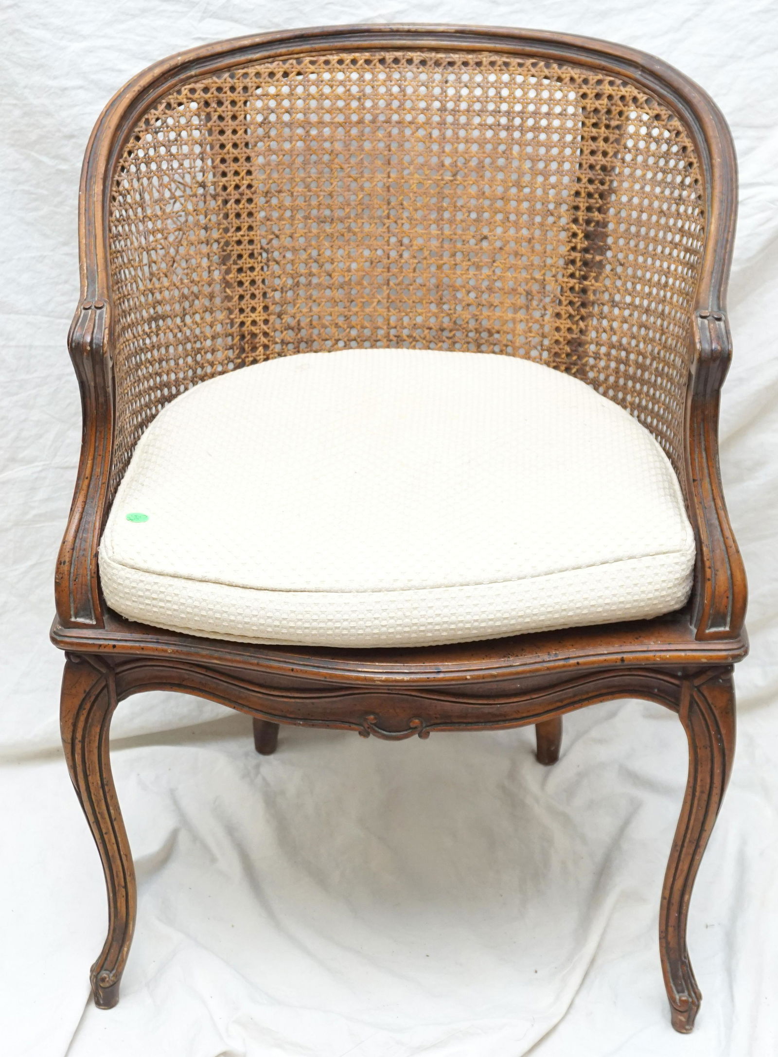 ANTIQUE FRENCH CANE BACK ARM CHAIR (1 of 7)