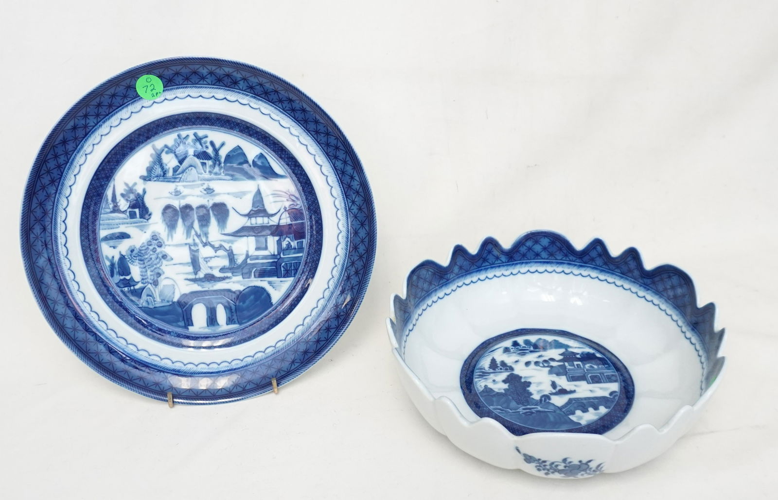2 pc HISTORIC CHARLESTON MOTTAHEDEH CANTON CHINA (1 of 6)