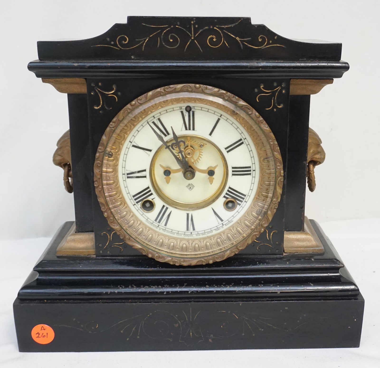 ANSONIA IRON MANTLE CLOCK 1881 (1 of 8)