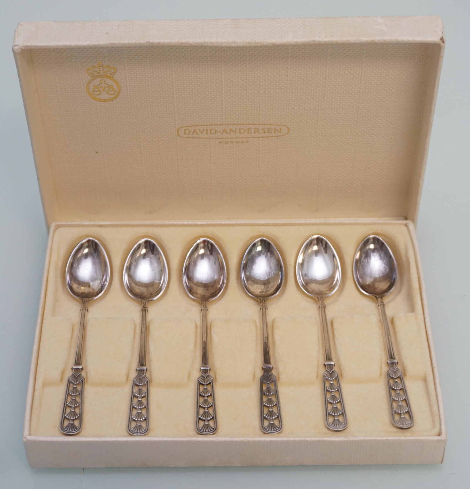 6 DAVID ANDERSEN .830 SILVER DEMITASSE SPOONS (1 of 5)